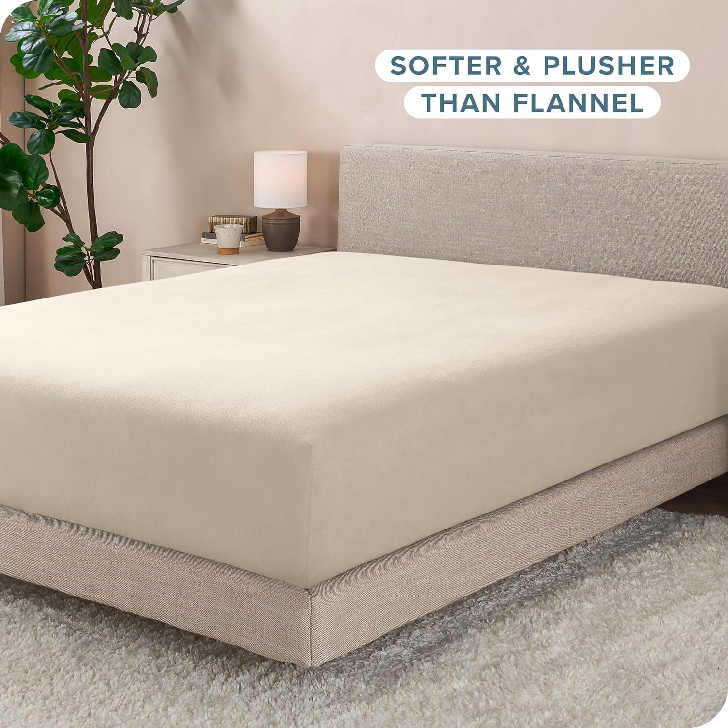 Bare Home Micro Fleece Super Soft Fitted Sheet
