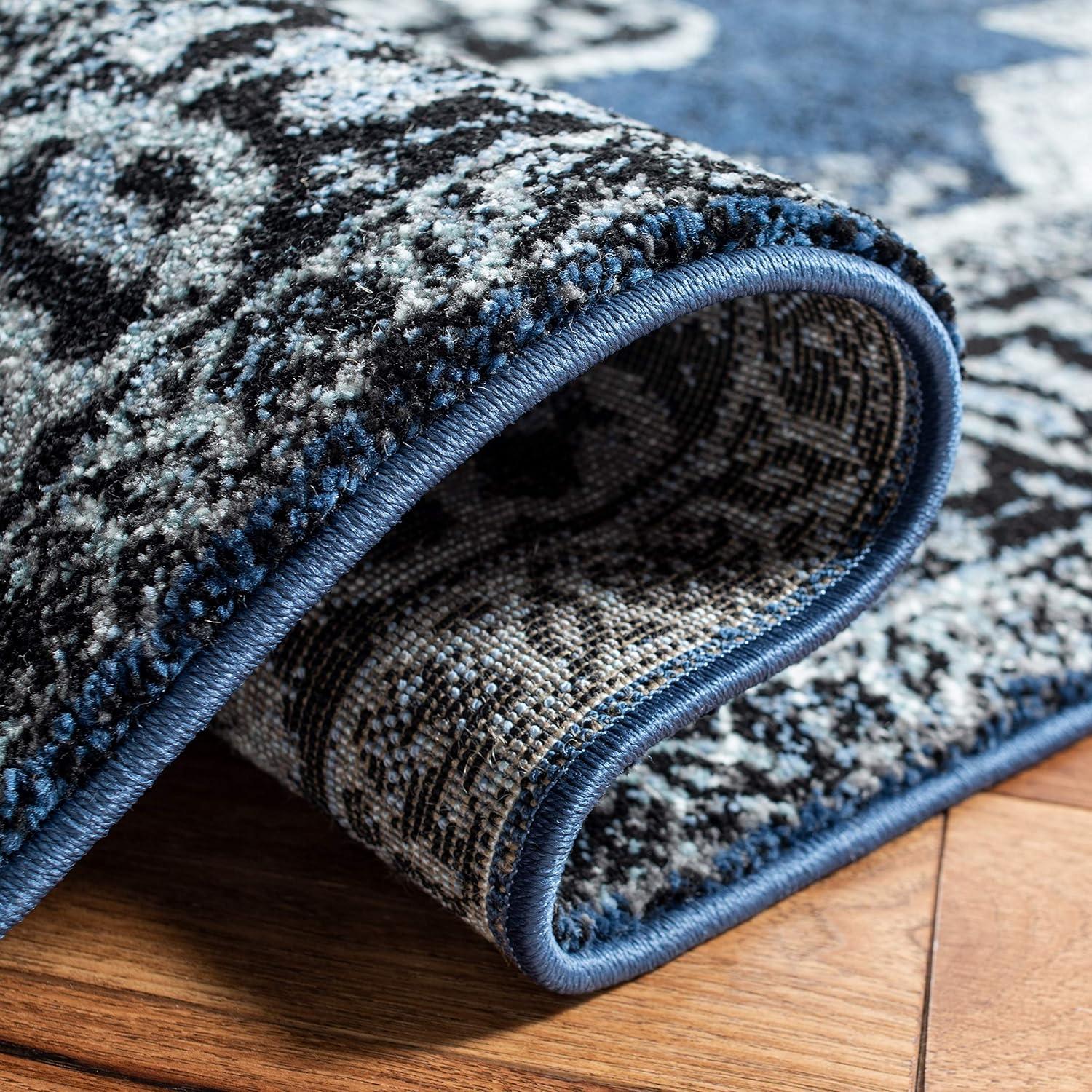 SAFAVIEH Vintage Hamadan Alfombra Oriental Tahnee, Azul/gris, 5'3" x 7'6"