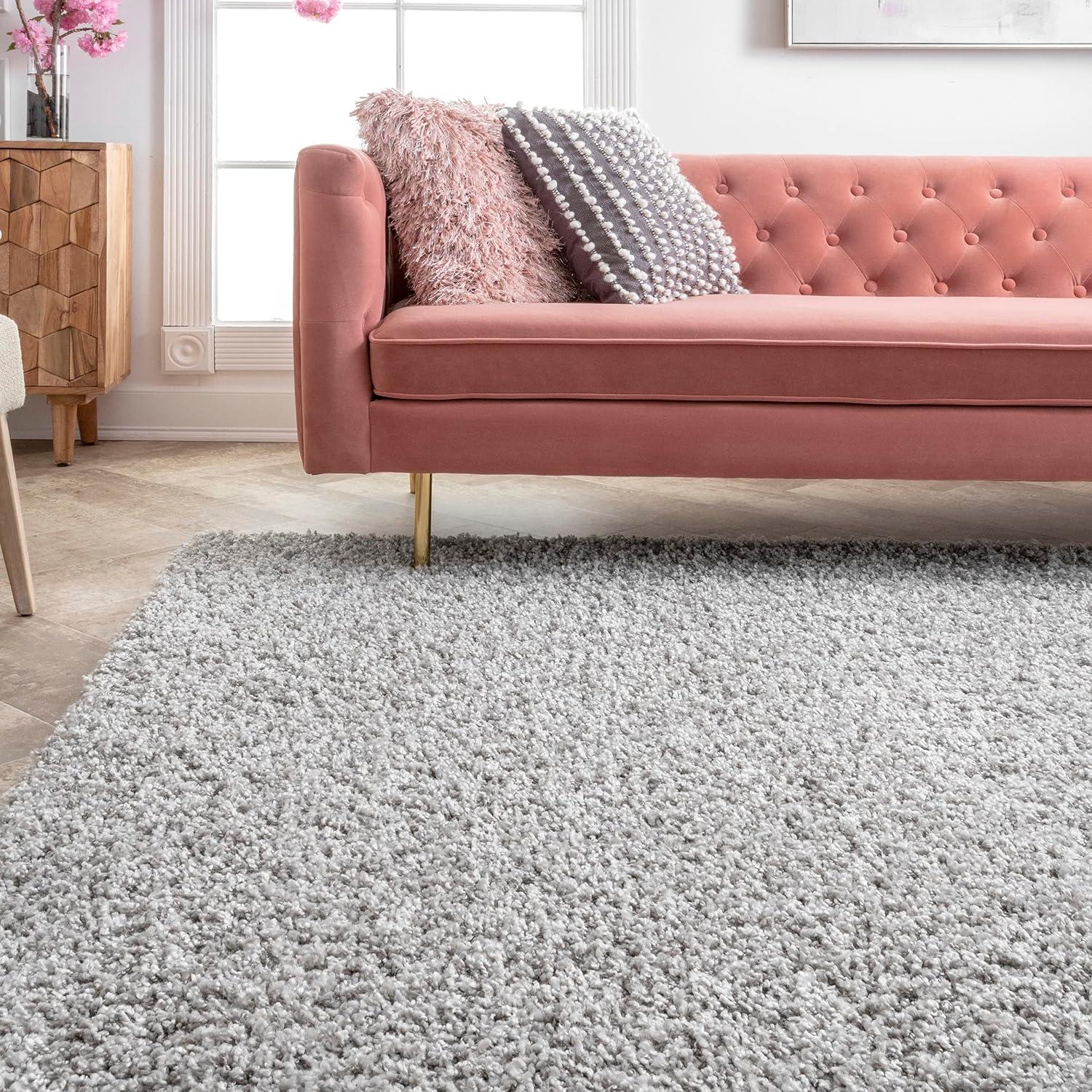 6'7"x9' Shag Area Rug Gray - nuLOOM
