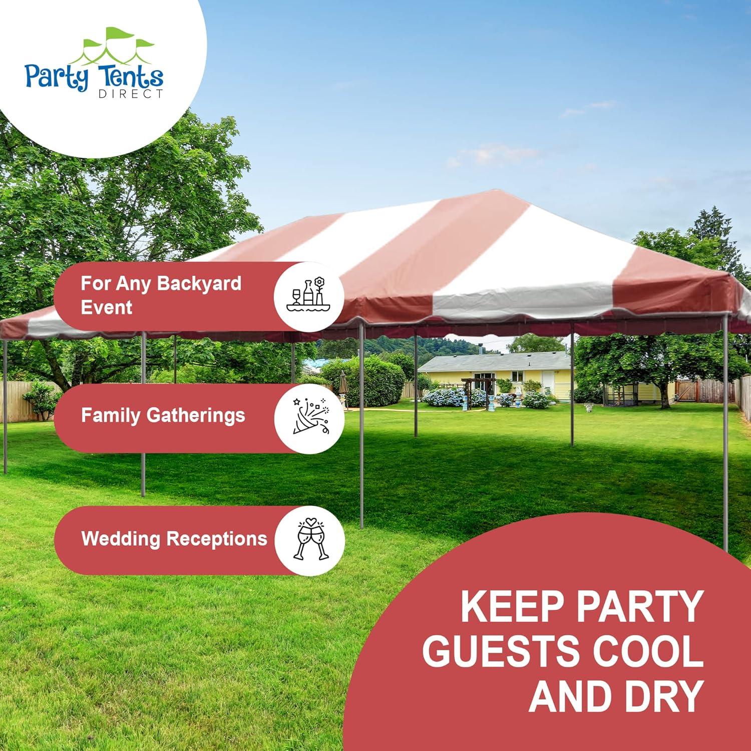 Party Tents Direct Weekender West Coast Frame Party Tent, Red, 20 ft x 30 ft