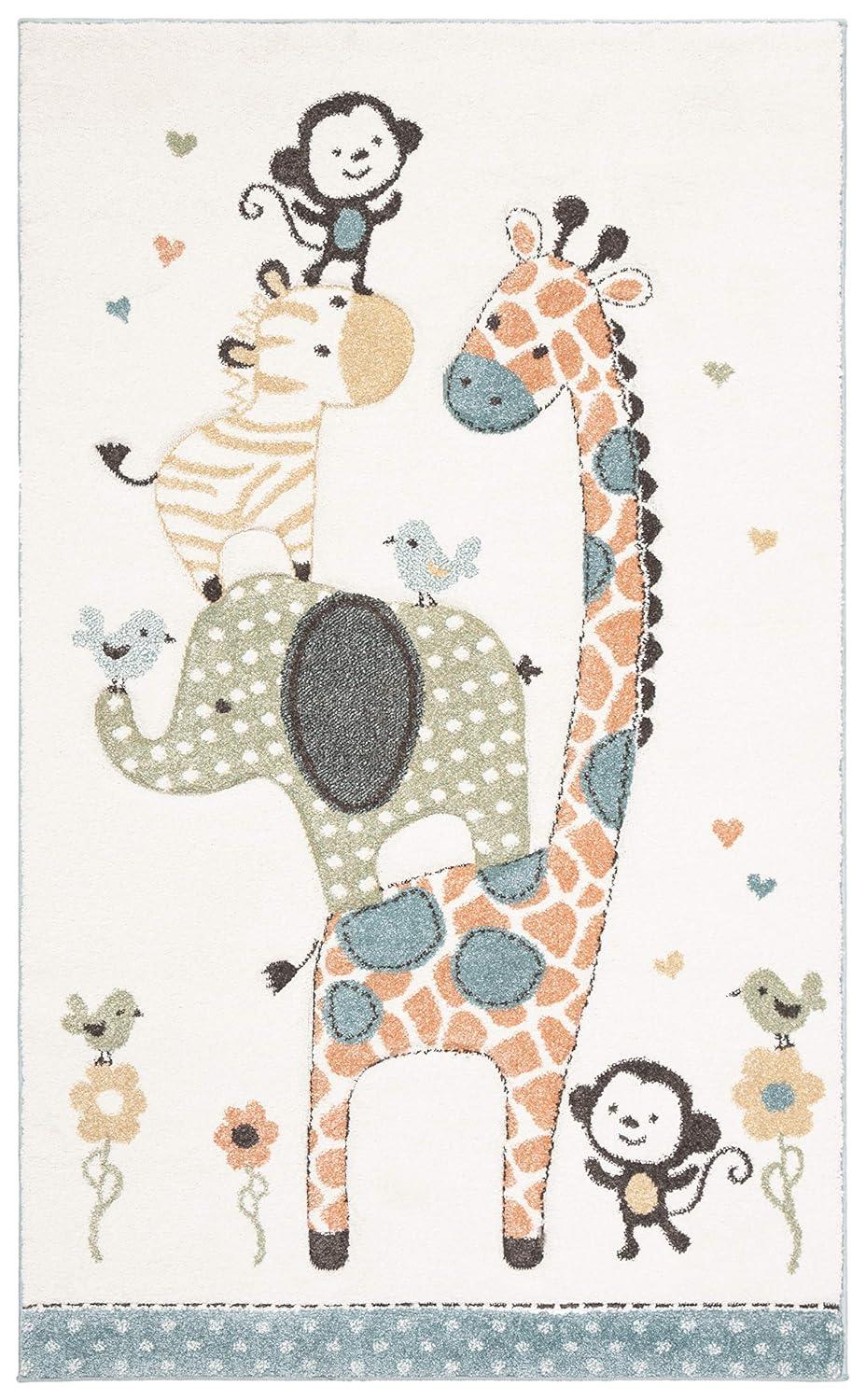 Carousel Kids  CRK120 Loomed Indoor Accent Rug - Ivory - 3'3"x5'3" - Safavieh