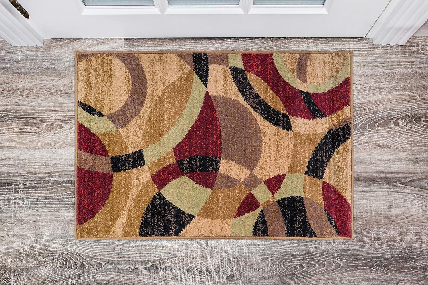 World Rug Gallery Geometric Circles Area Rug