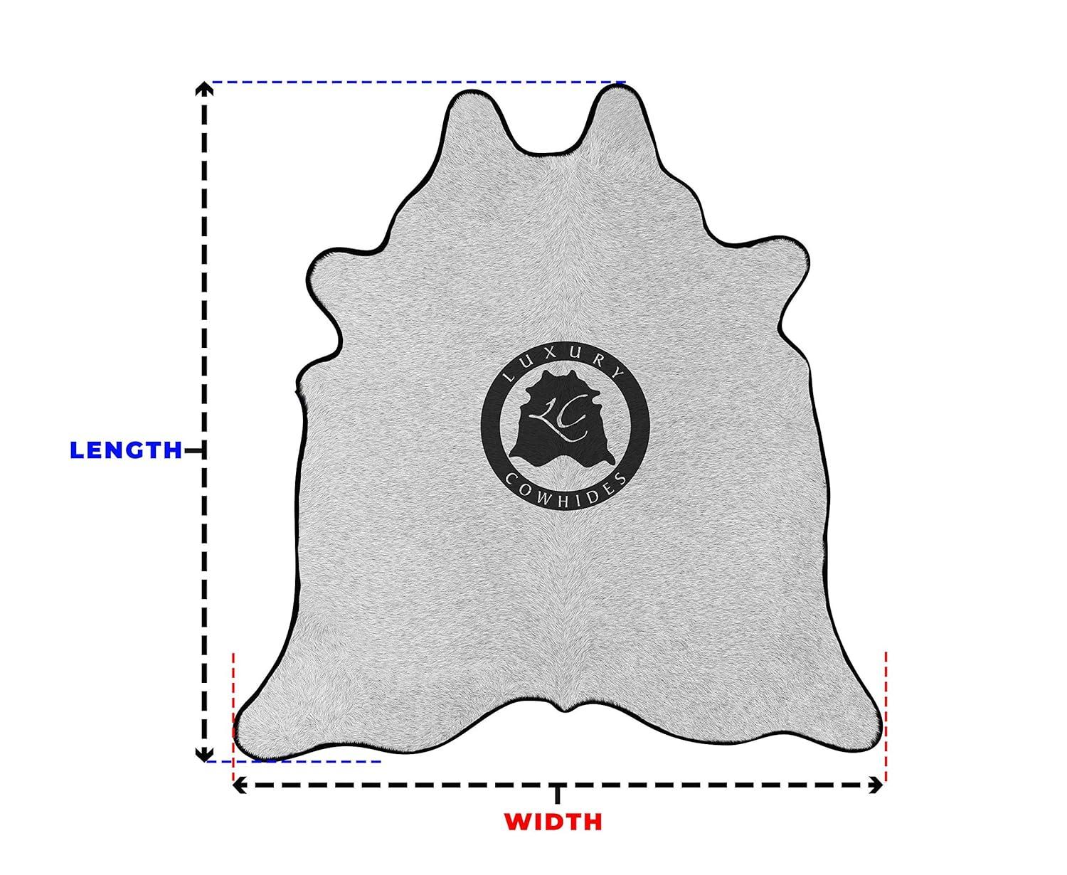 Real Brindle White Belly Cowhide Rug, Size 6x7-8' XXL