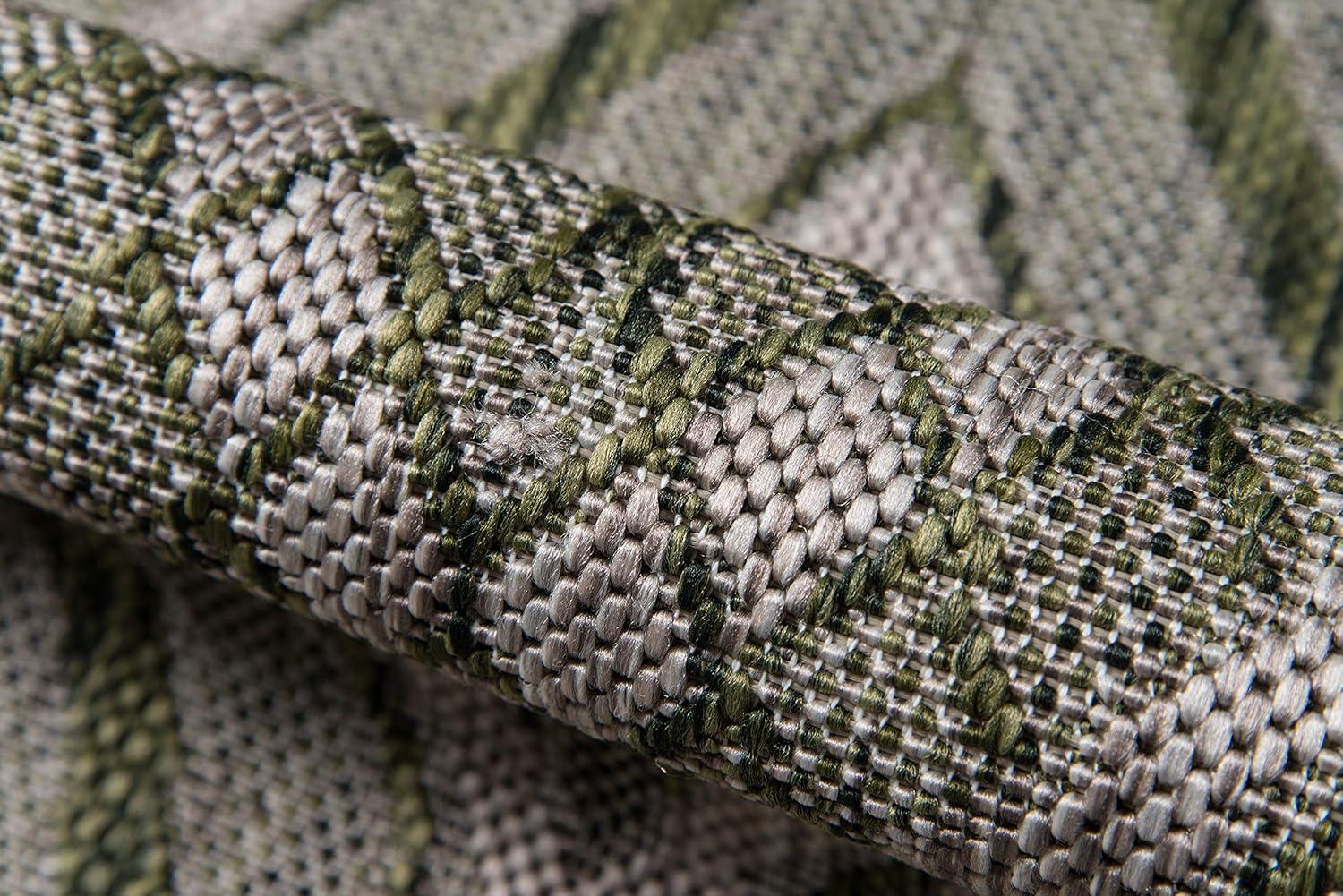 Madcap Cottage by Howard Elliott Collection Lake Palace Geometric Green/Gray Area Rug