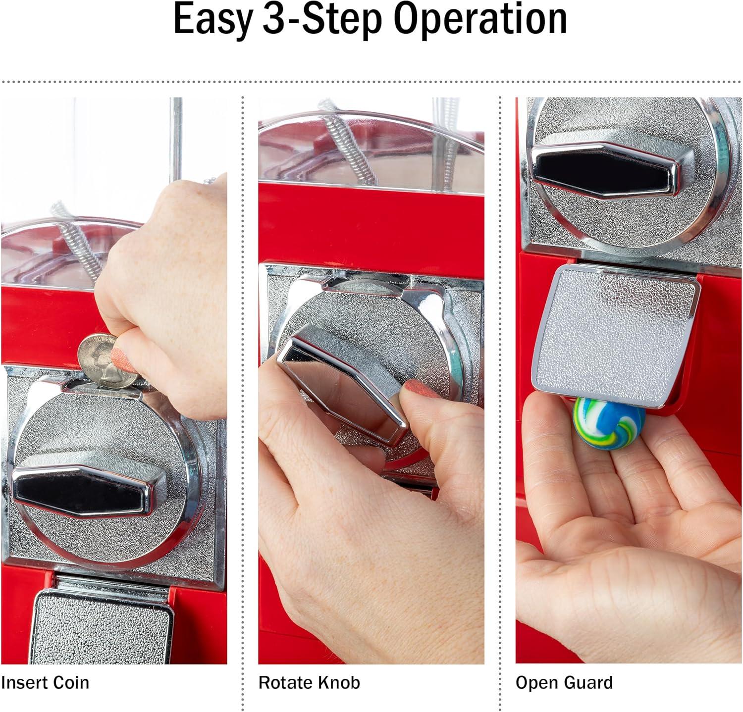 Great Northern Popcorn Great Northern Popcorn Triple Gumball Machine with Stand Red