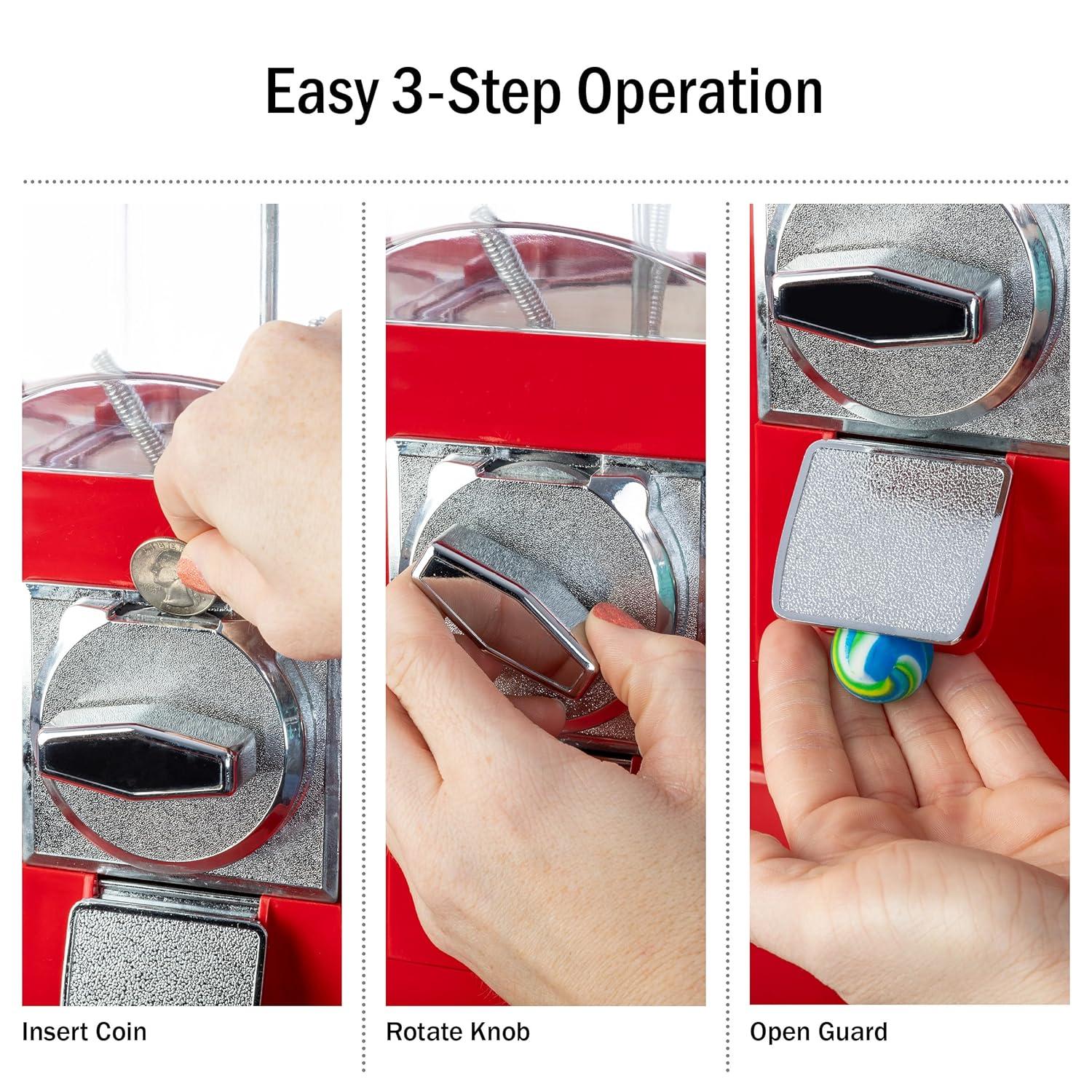 Great Northern Popcorn Great Northern Popcorn Triple Gumball Machine with Stand Red