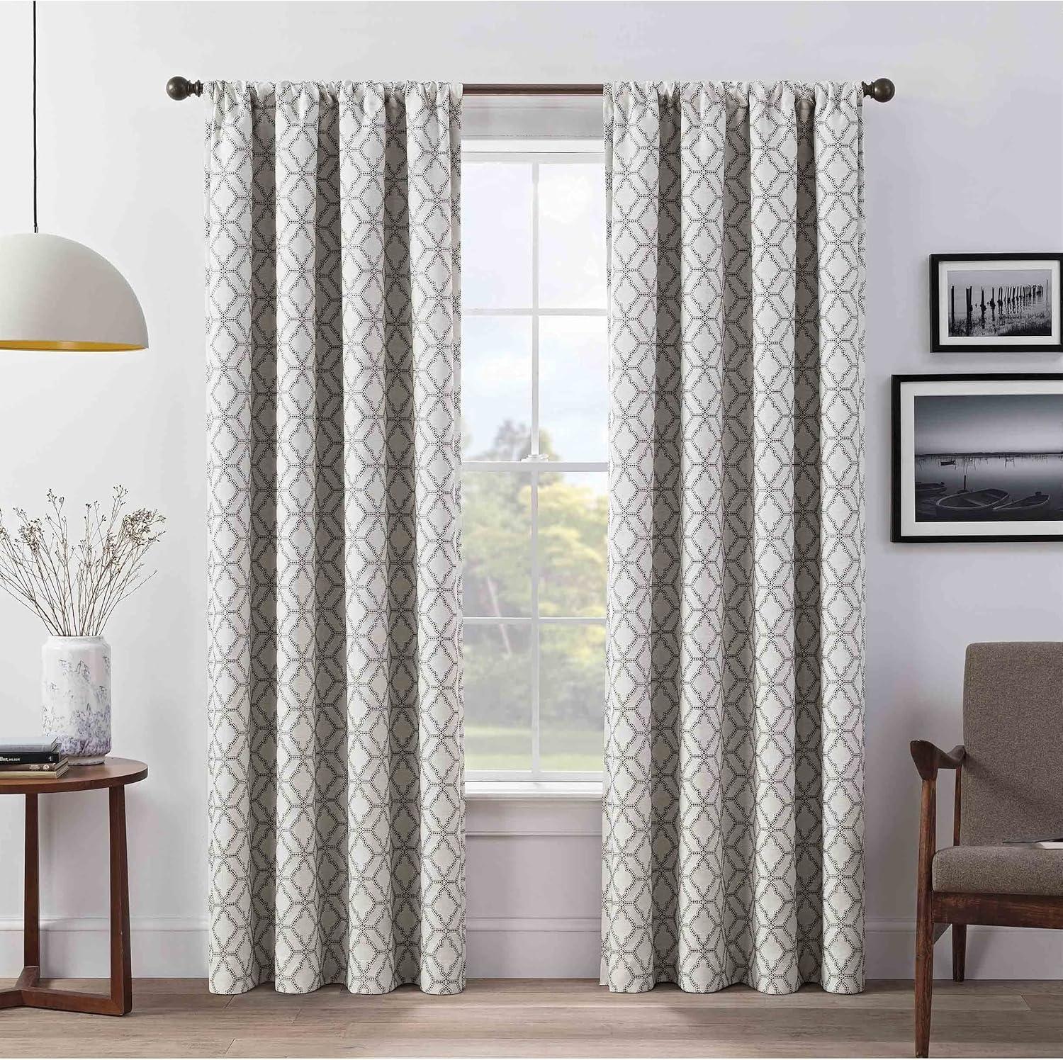 Eclipse Lollie Blackout Thermalayer, Rod Pocket Window Curtain Panel Pair (Set of 2)