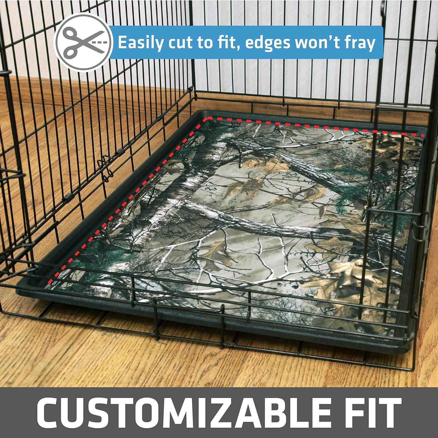 Real Tree Xtra Dog Crate Mat - Absorbent, Waterproof, Washable, Cut to fit