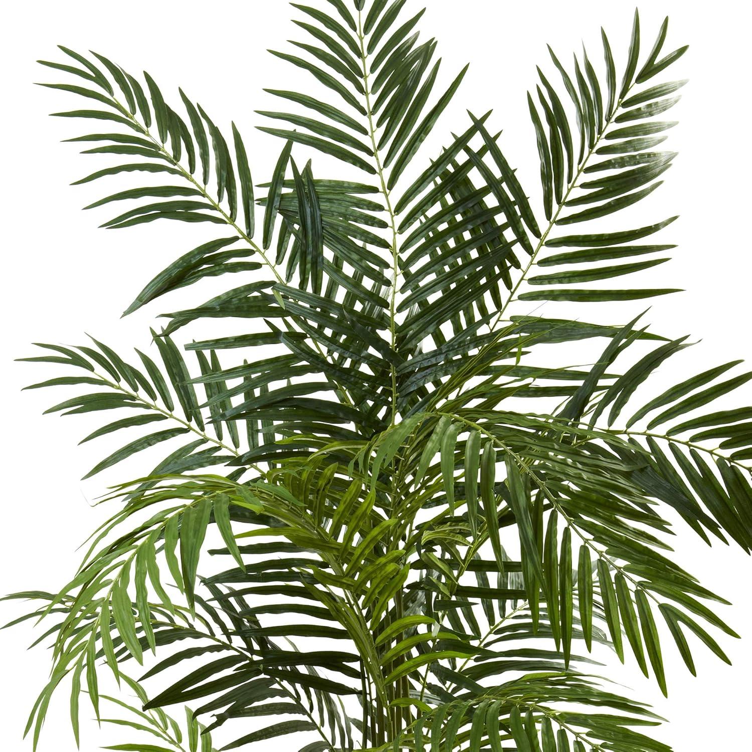 72" Artificial Areca Palm Tree in Pot Black - Nearly Natural