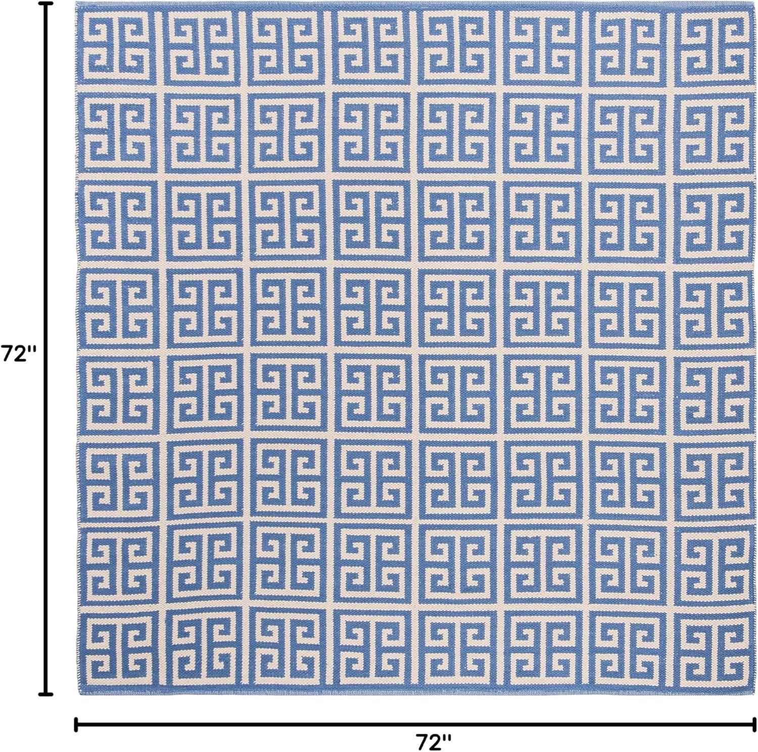 Montauk MTK724 Hand Woven Area Rug - Blue/Ivory - 6'x6' - Safavieh.