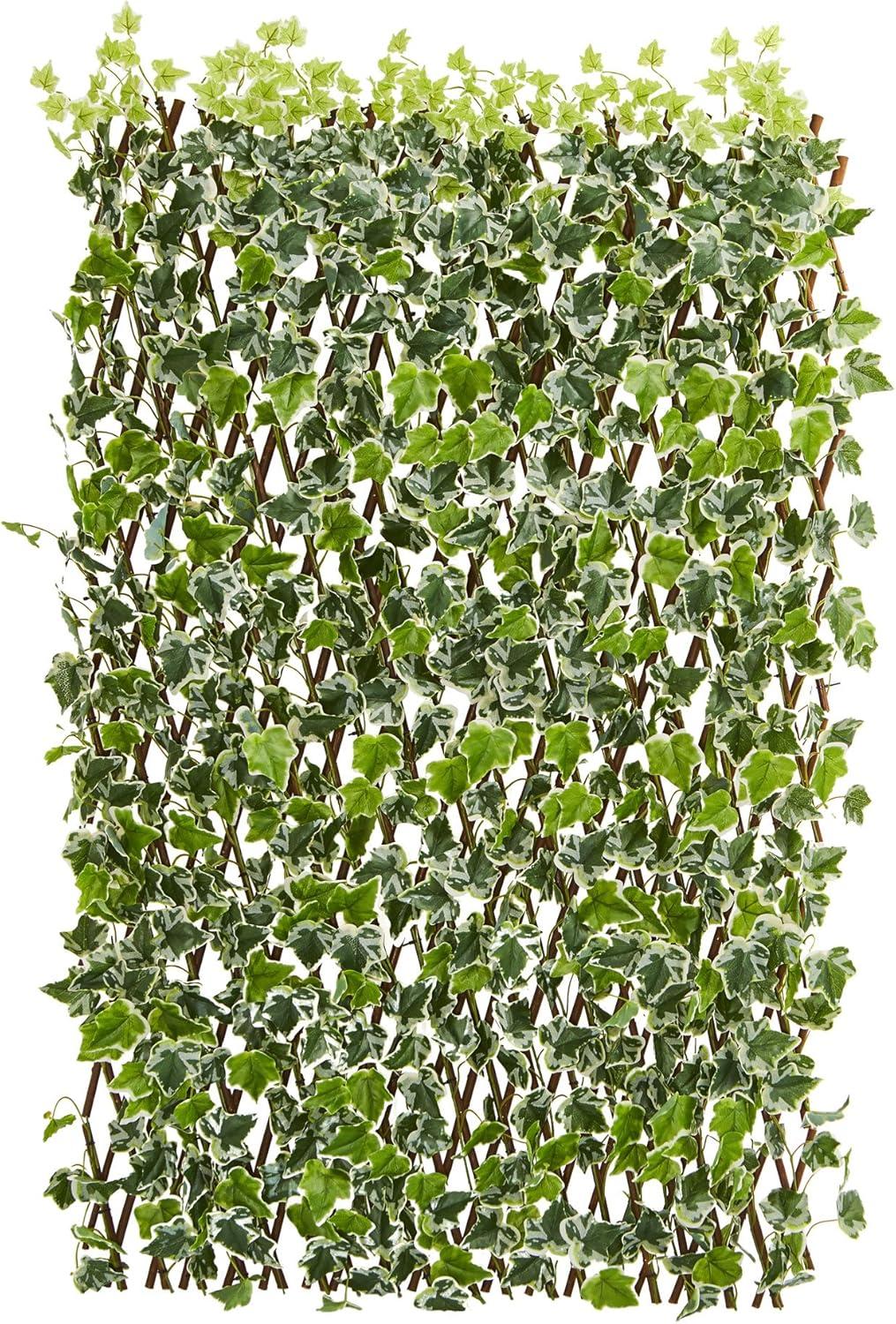 Nearly Natural 39-in English Ivy Expandable Fence UV Resistant & Waterproof