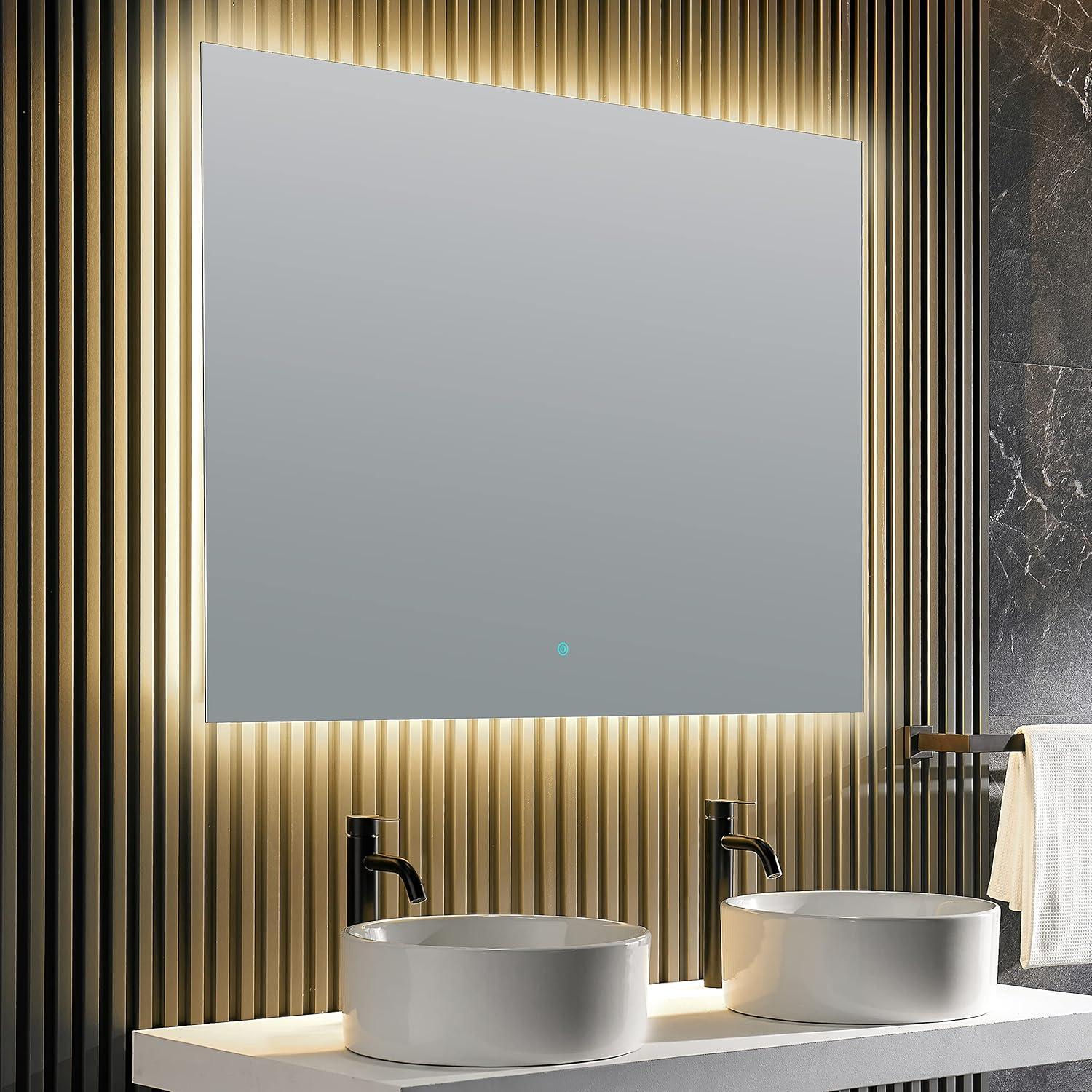 Autumn Frameless LED Bathroom Vanity Mirror with Defogger