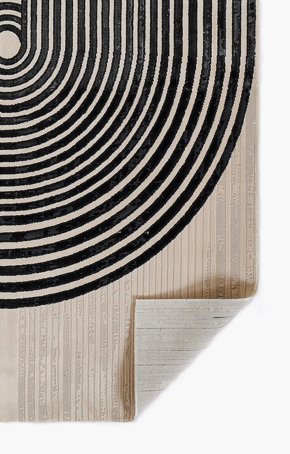 Elson Geometric Black/Beige Area Rug