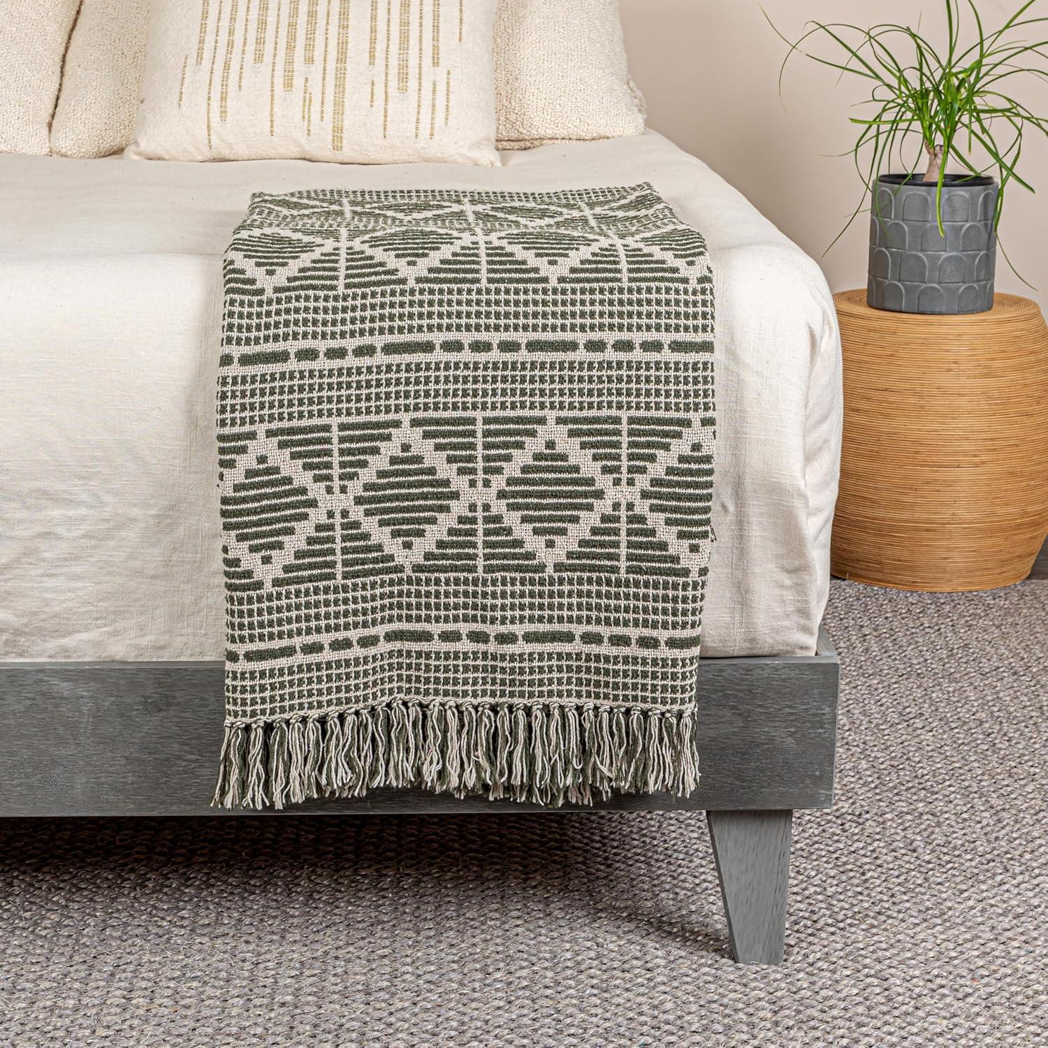 Bloomingville Hand Woven Throw Blanket