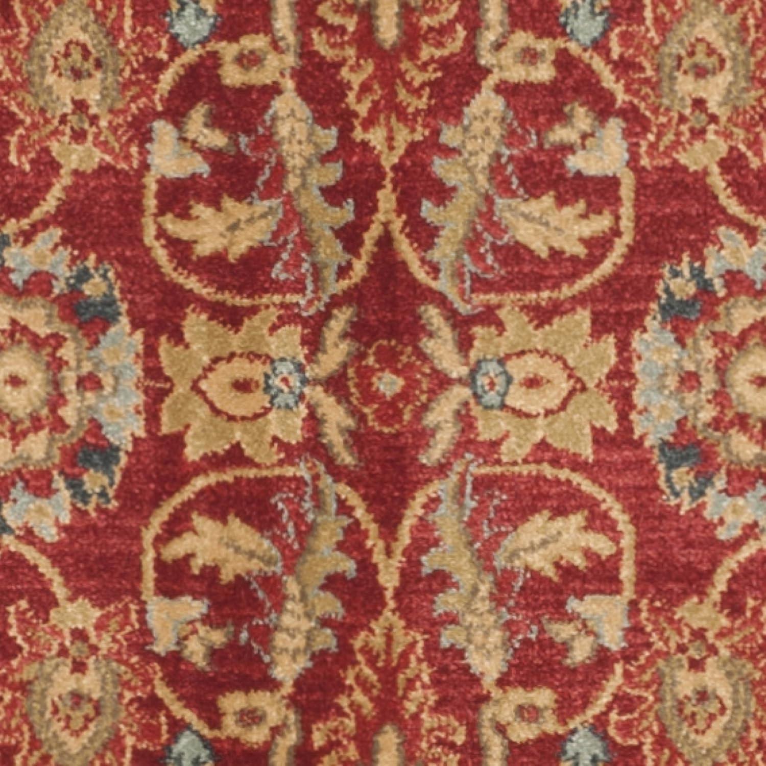 SAFAVIEH Mahal Gorgi Floral Bordered Area Rug, Red/Natural, 3' x 5'