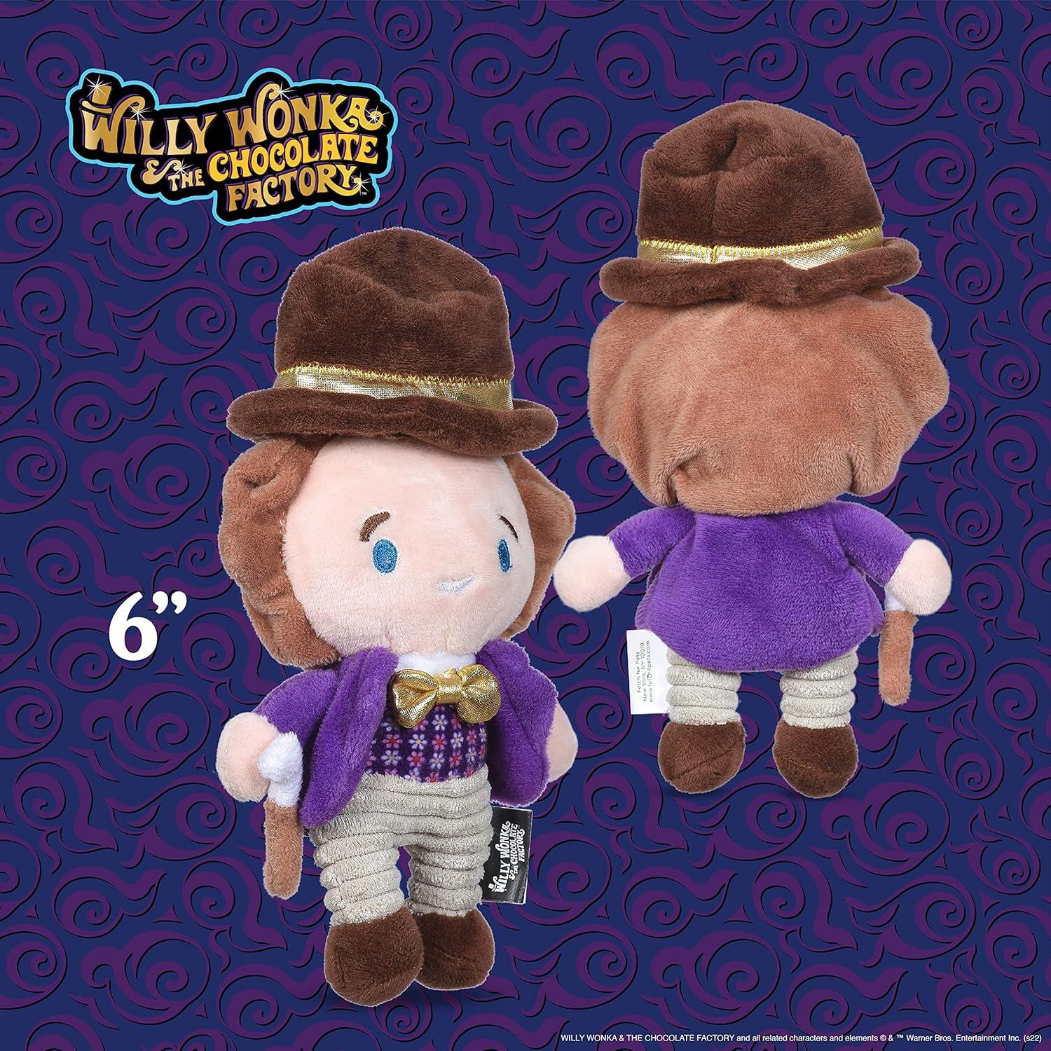 Willy Wonka: 6" Willy Wonka Plush Squeaker Figure Pet Toy