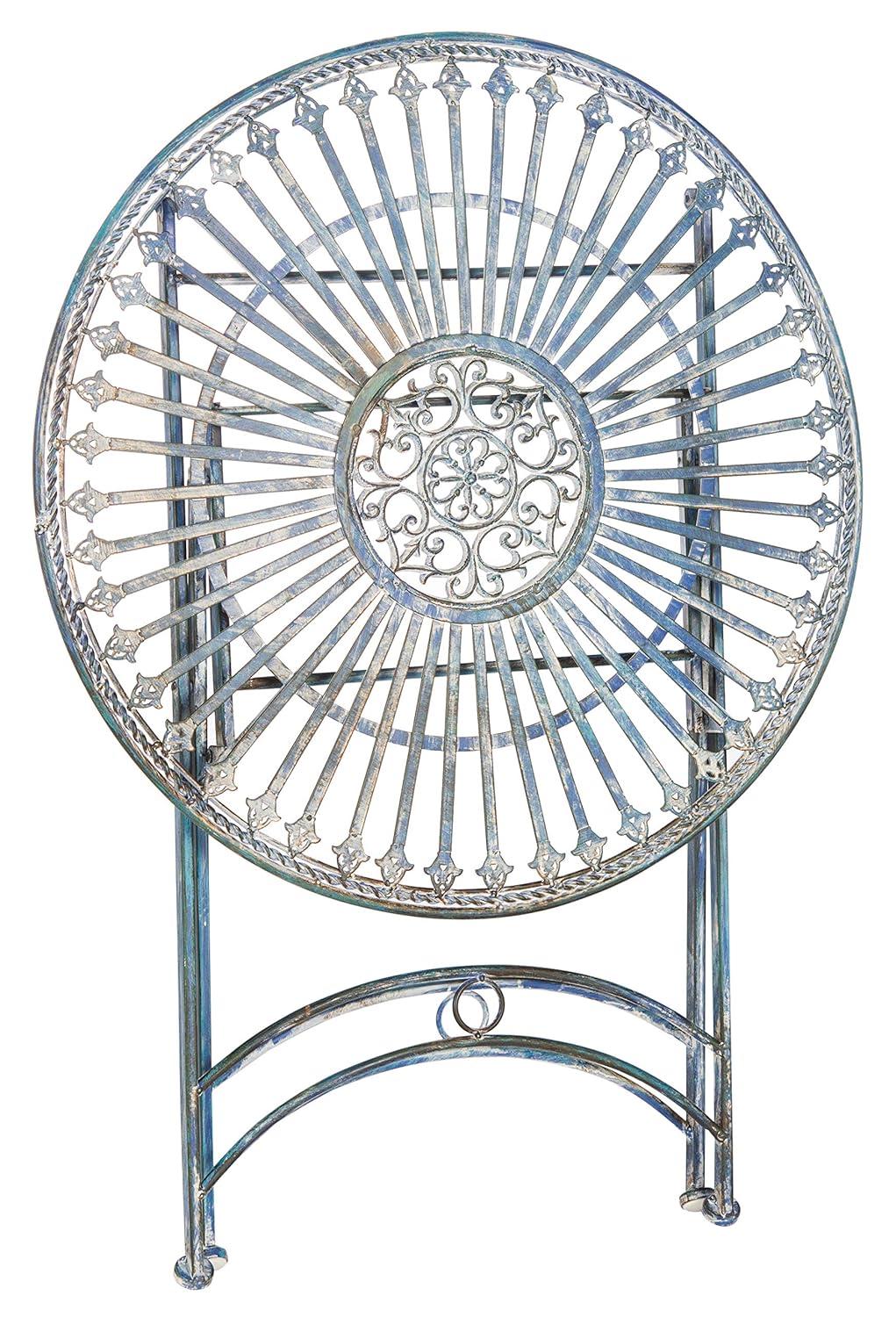 Belen Bistro Set, One Table And Two Chairs - Outdoor - PAT5020 - Mossy Blue - Safavieh