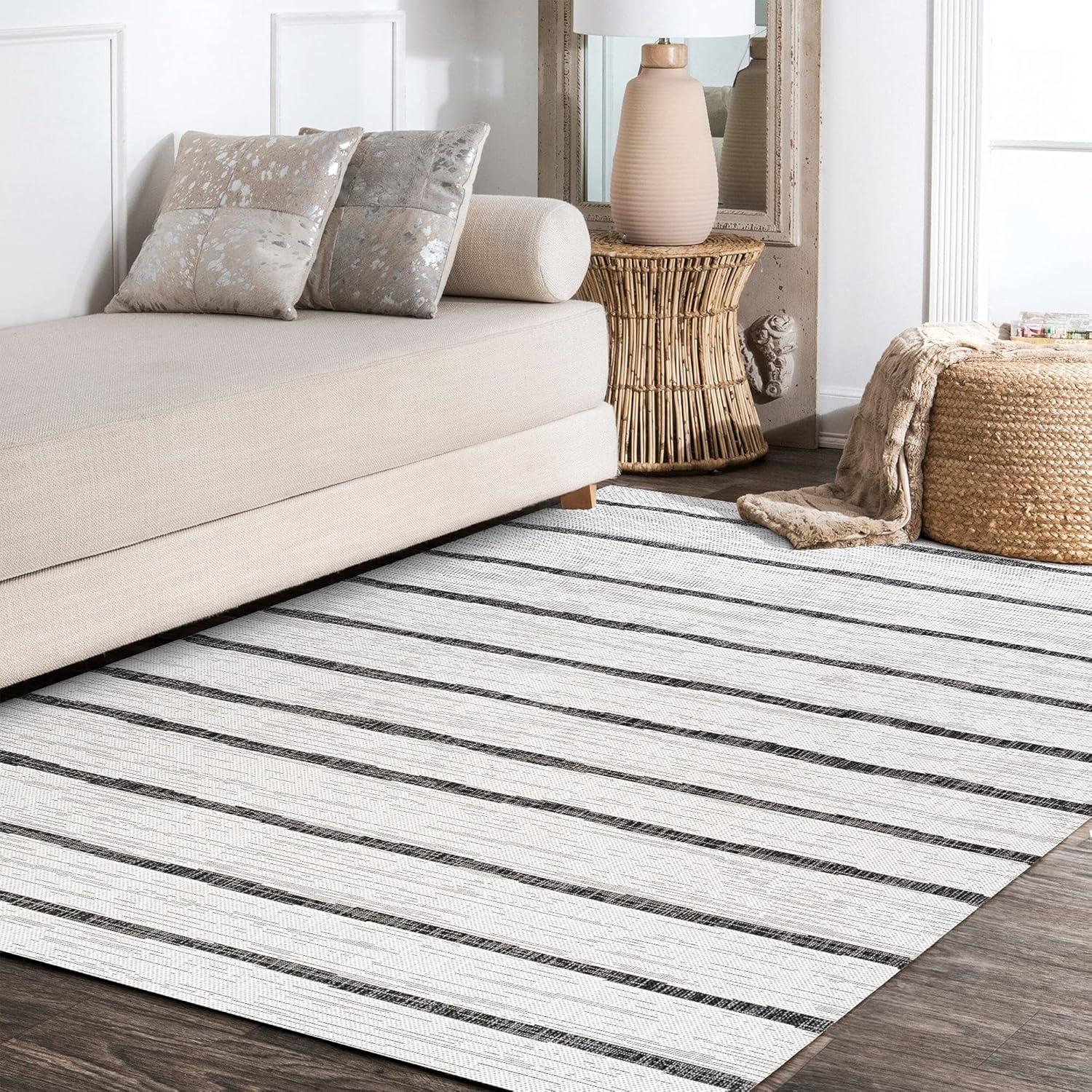 Colonia Berber Stripe Indoor/Outdoor Area Rug - JONATHAN Y