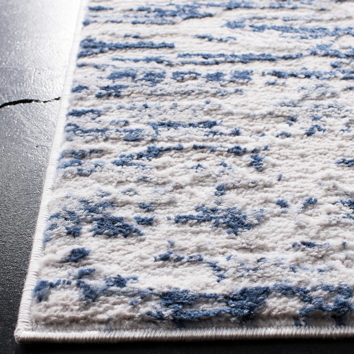 Amelia ALA768 Power Loomed Area Rug - Grey/Navy - 6'7"x6'7" - Safavieh.