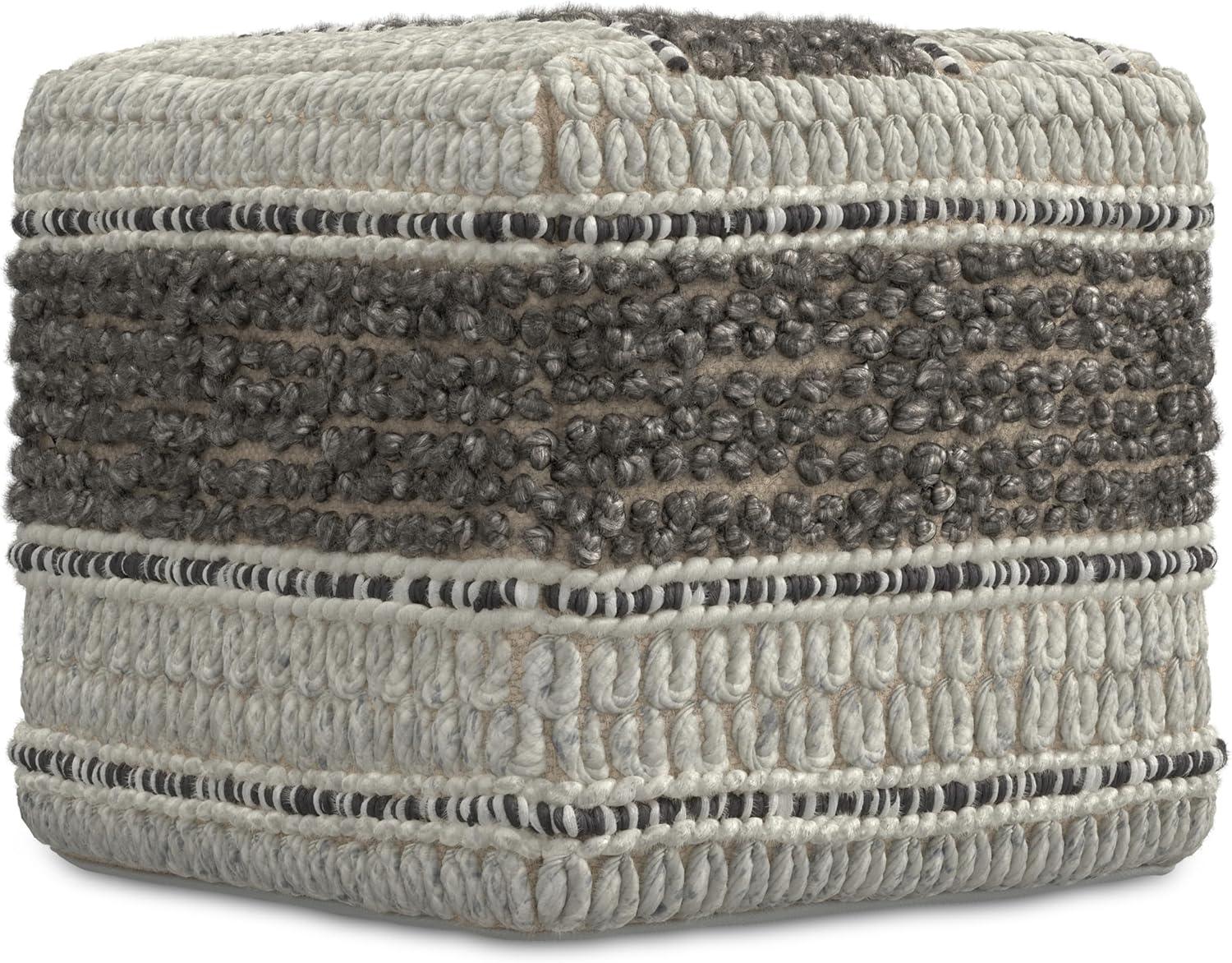 Simpli Home Grady Upholstered Pouf
