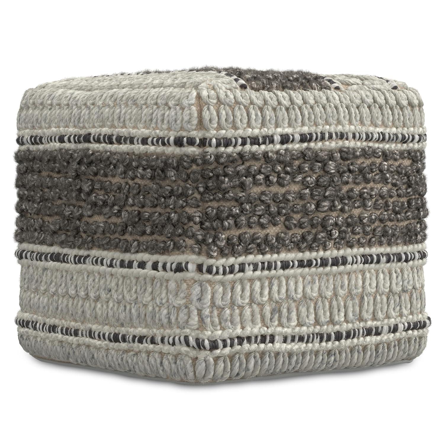 Simpli Home Grady Upholstered Pouf