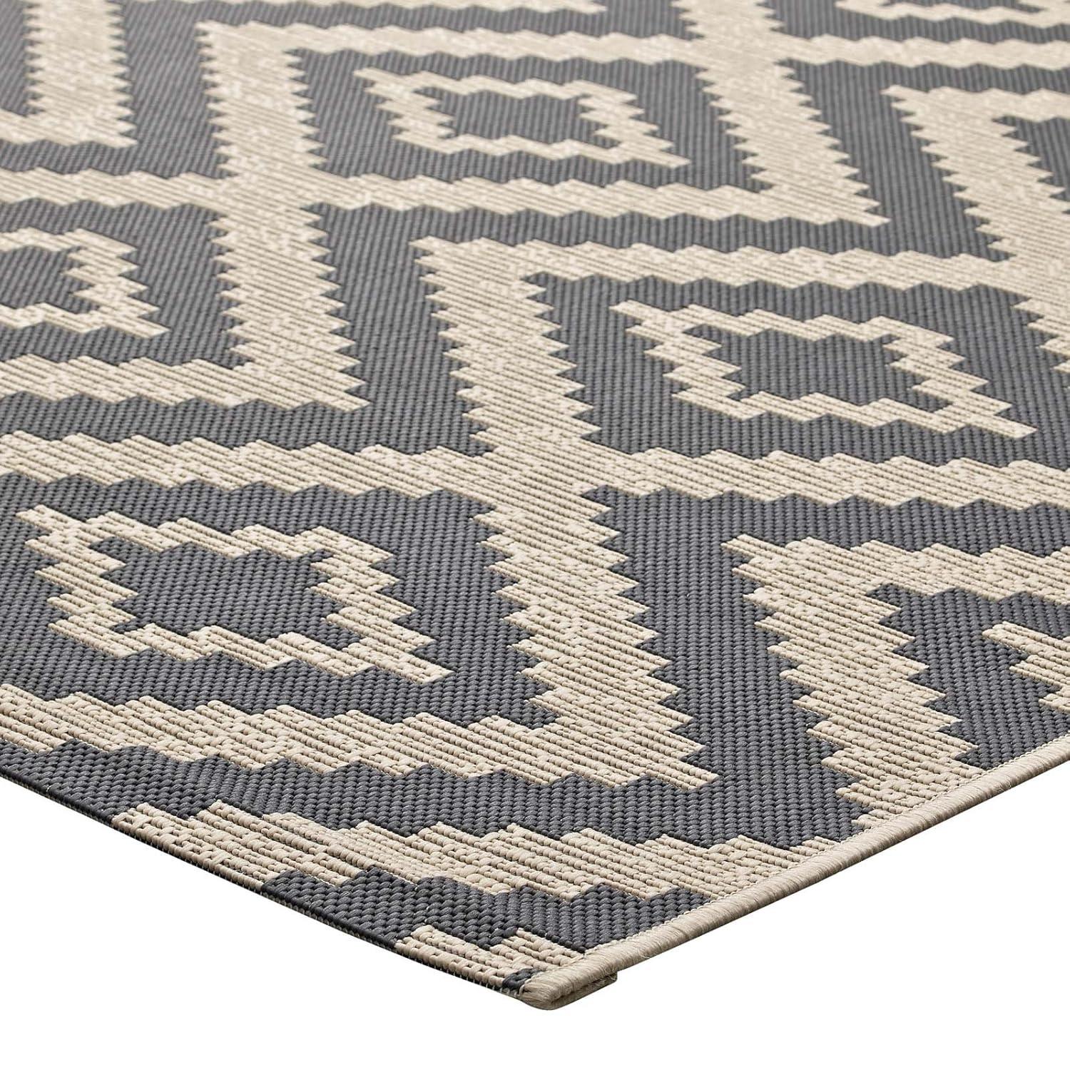 Modway Modway Jagged Geometric Diamond Trellis Indoor and Outdoor Area Rug