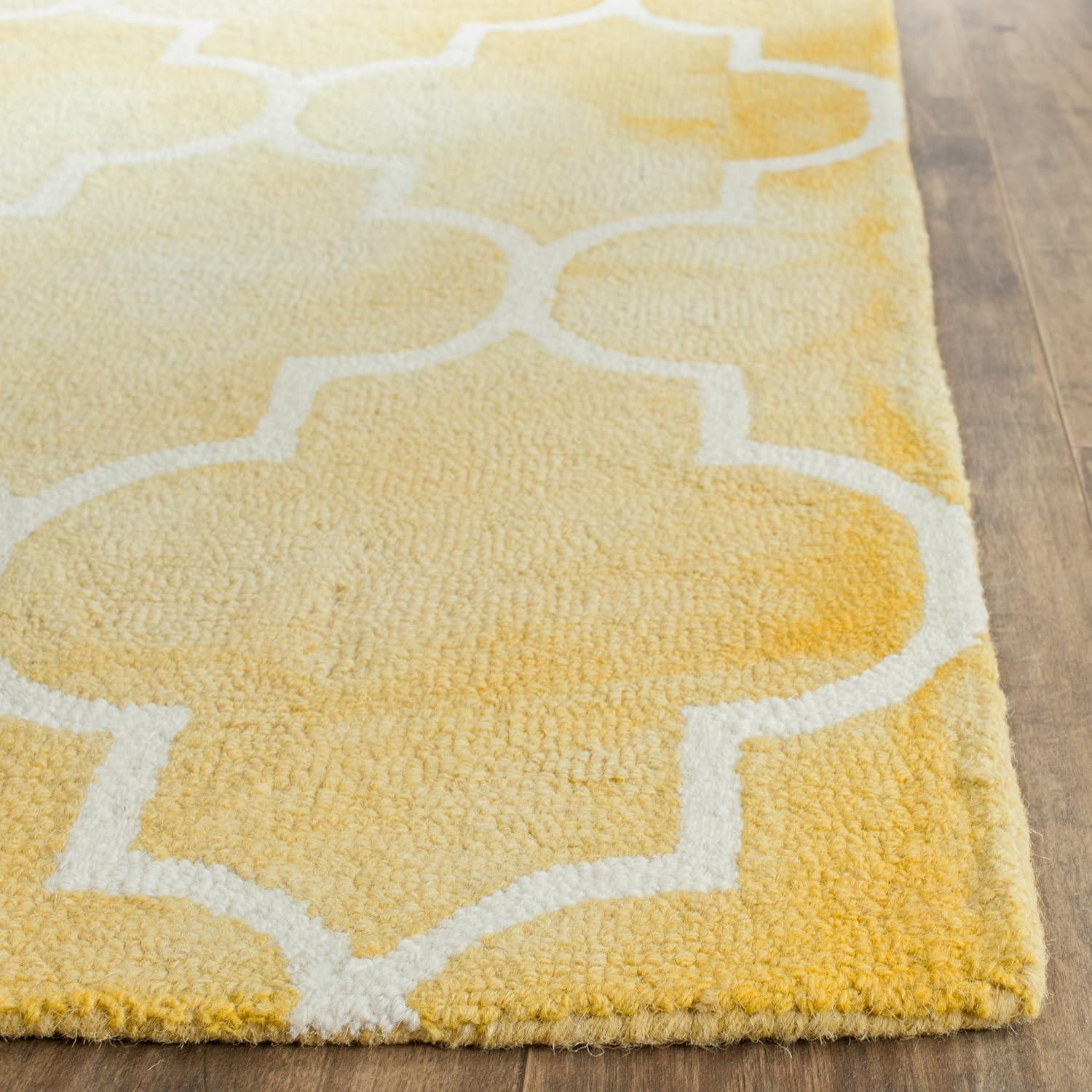 Dip Dye DDY535 Hand Tufted Area Rug - Gold/Ivory - 5'x8' - Safavieh.