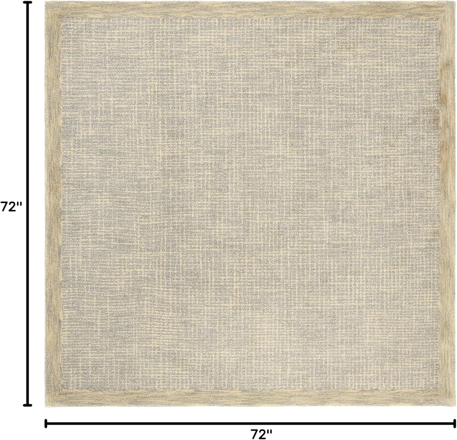 Abstract ABT220 Handmade Indoor Area Rug - Brown/Ivory - 6'x6' - Safavieh