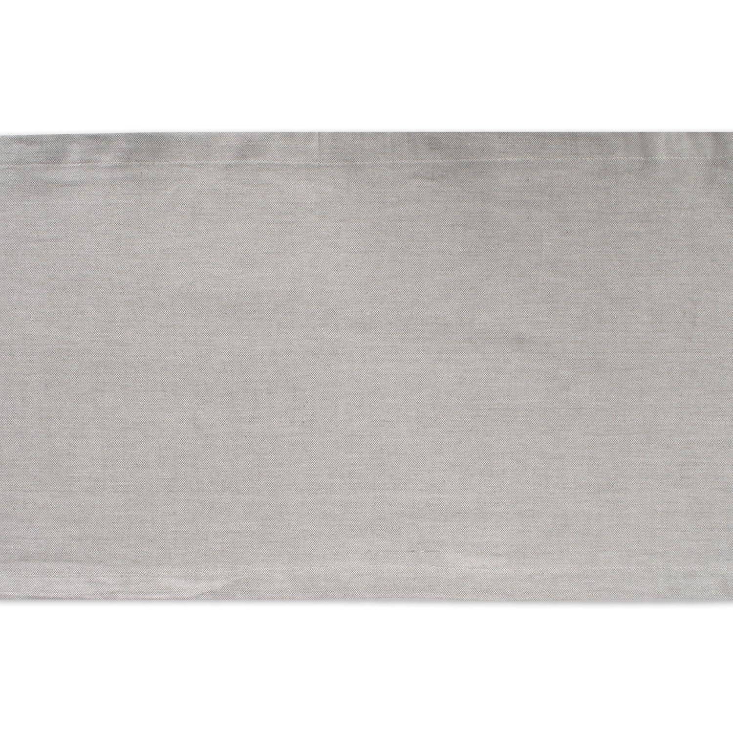 GRAY SOLID CHAMBRAY TABLE RUNNER 14x72