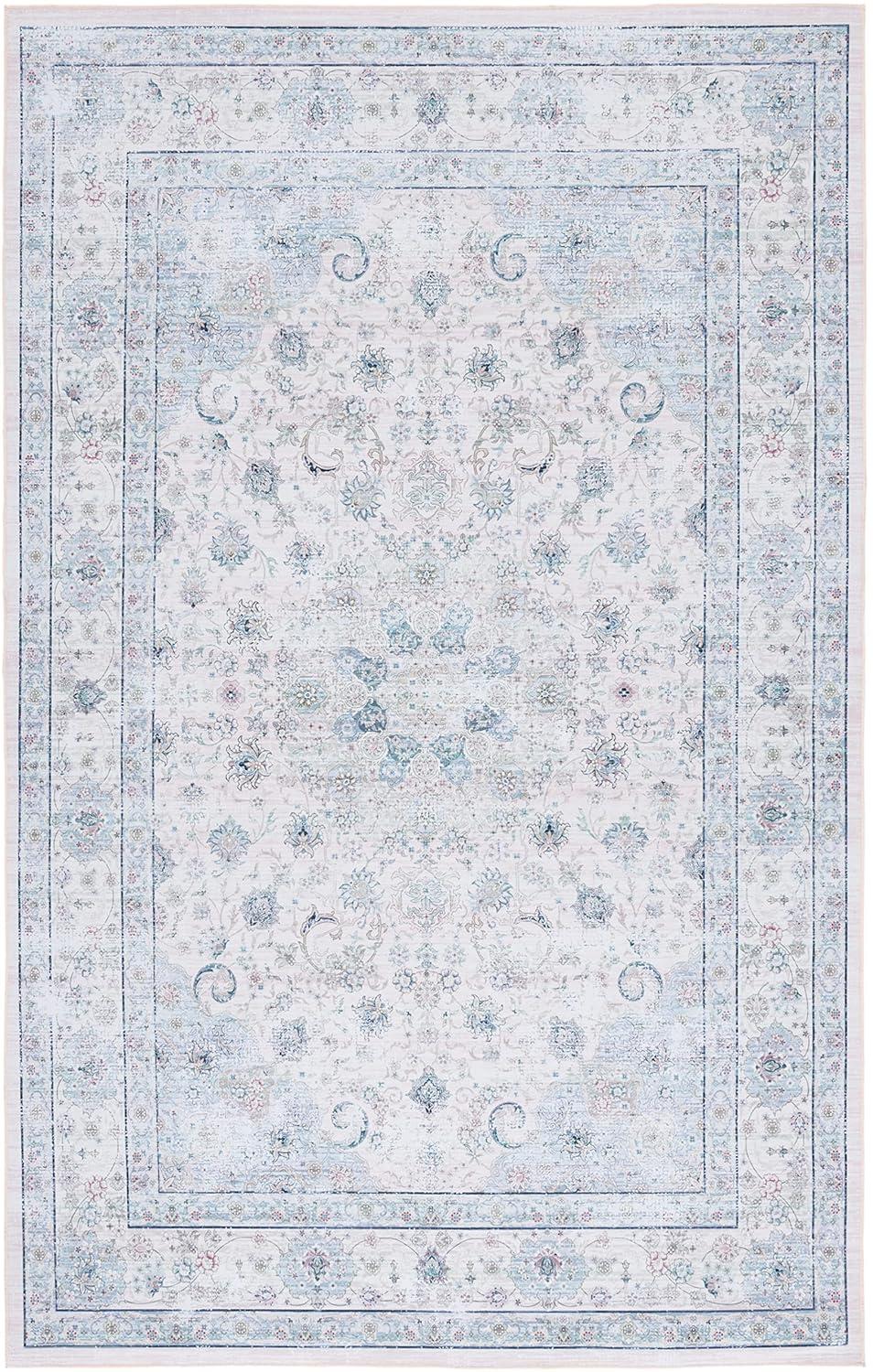 Tucson TSN165 Power Loomed Machine Washable Area Rug - Beige/Green - 6'x9' - Safavieh.