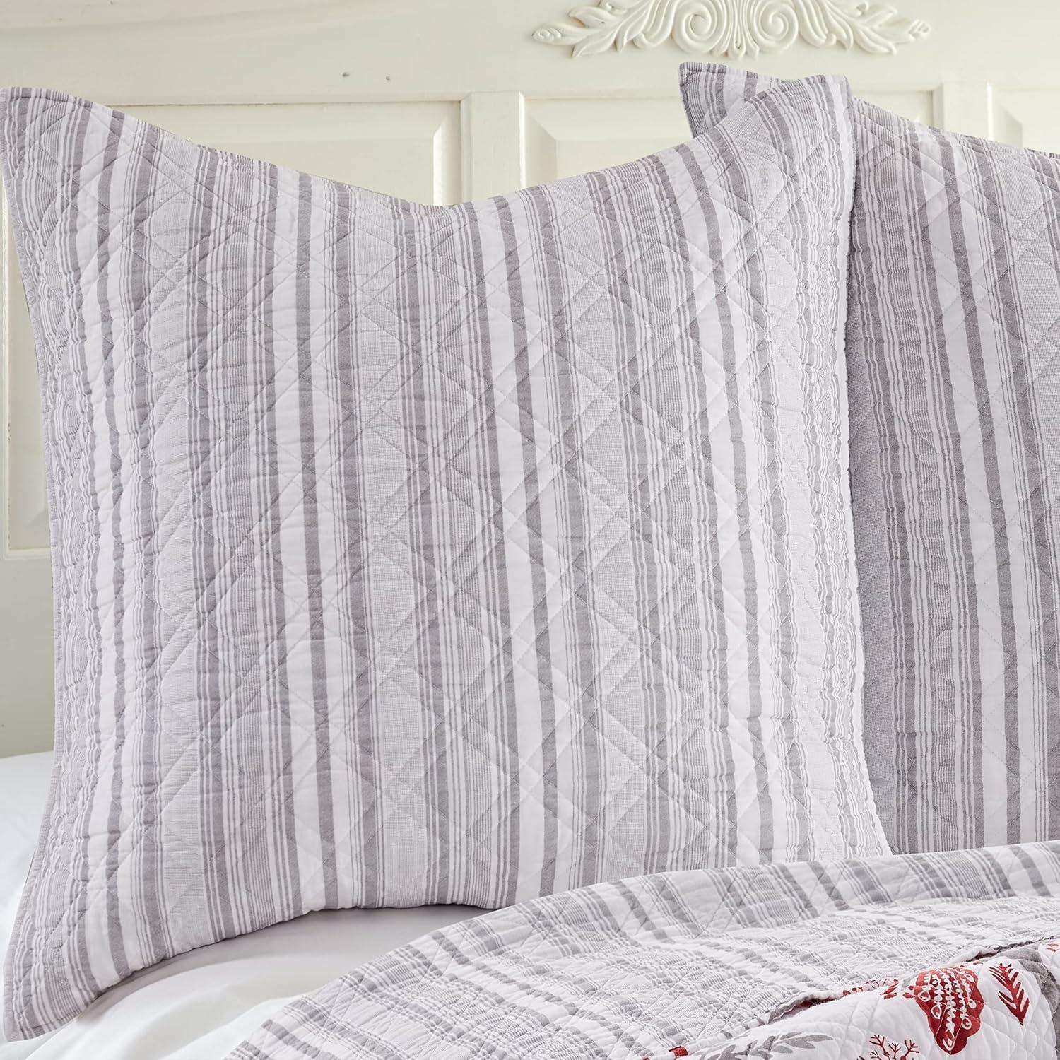 Winterland Holiday Euro Sham Set of 2 Gray - Levtex Home