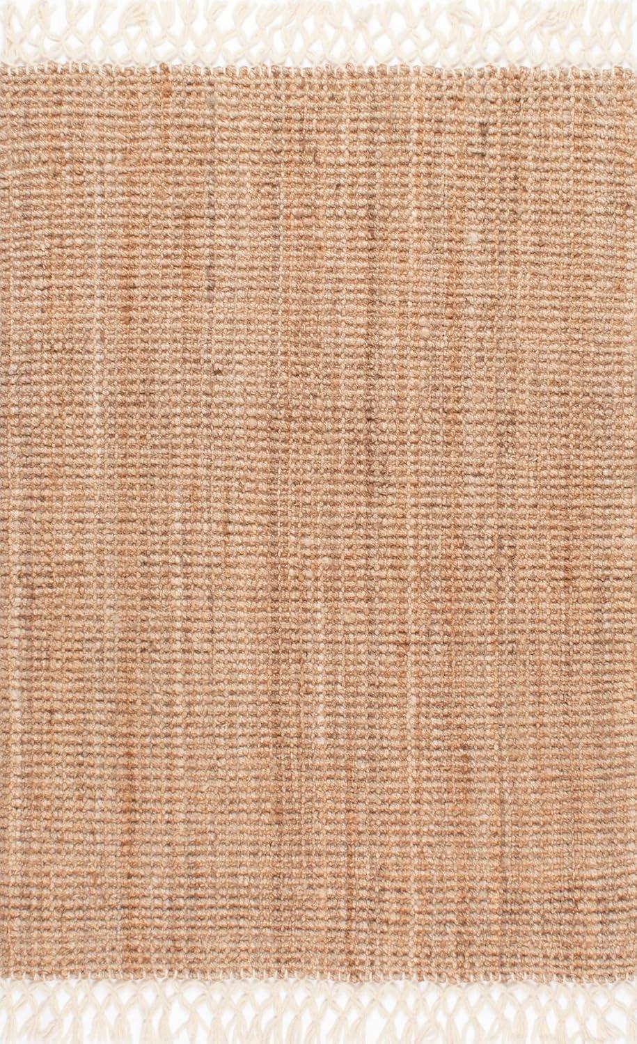 3'x5' Jute Hand Woven Raleigh Area Rug Natural - nuLOOM: Rectangle, Medium Pile, Contemporary, Indoor Use