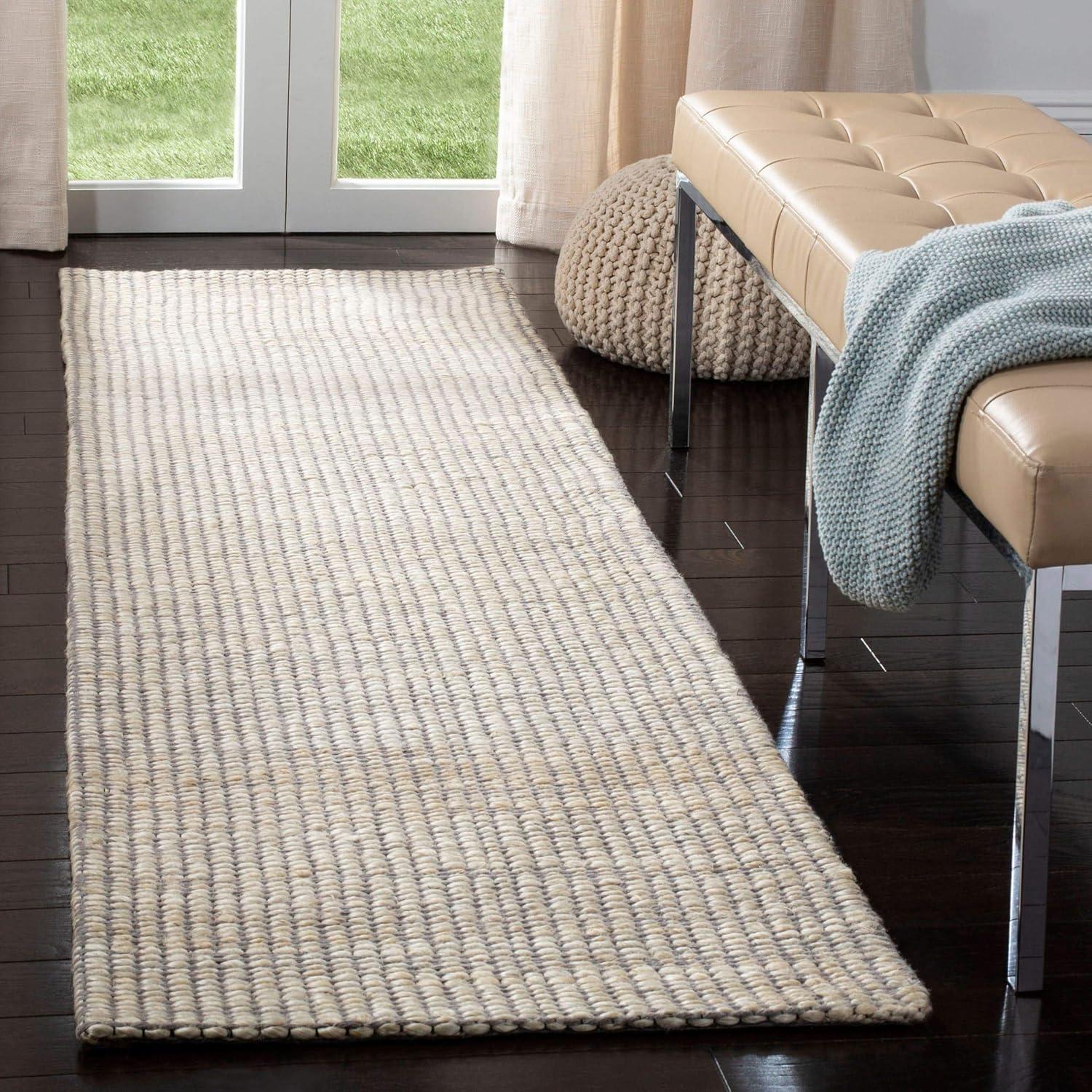 SAFAVIEH Marbella Christina Solid Area Rug, Light Grey, 9' x 12'