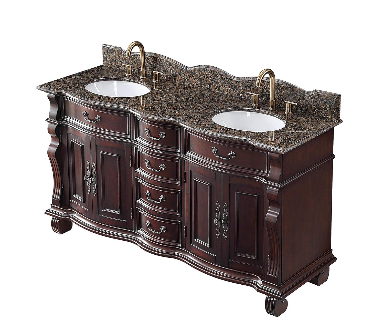 64" Timeless Classic style Hopkinton Double Sink Bathroom Vanity