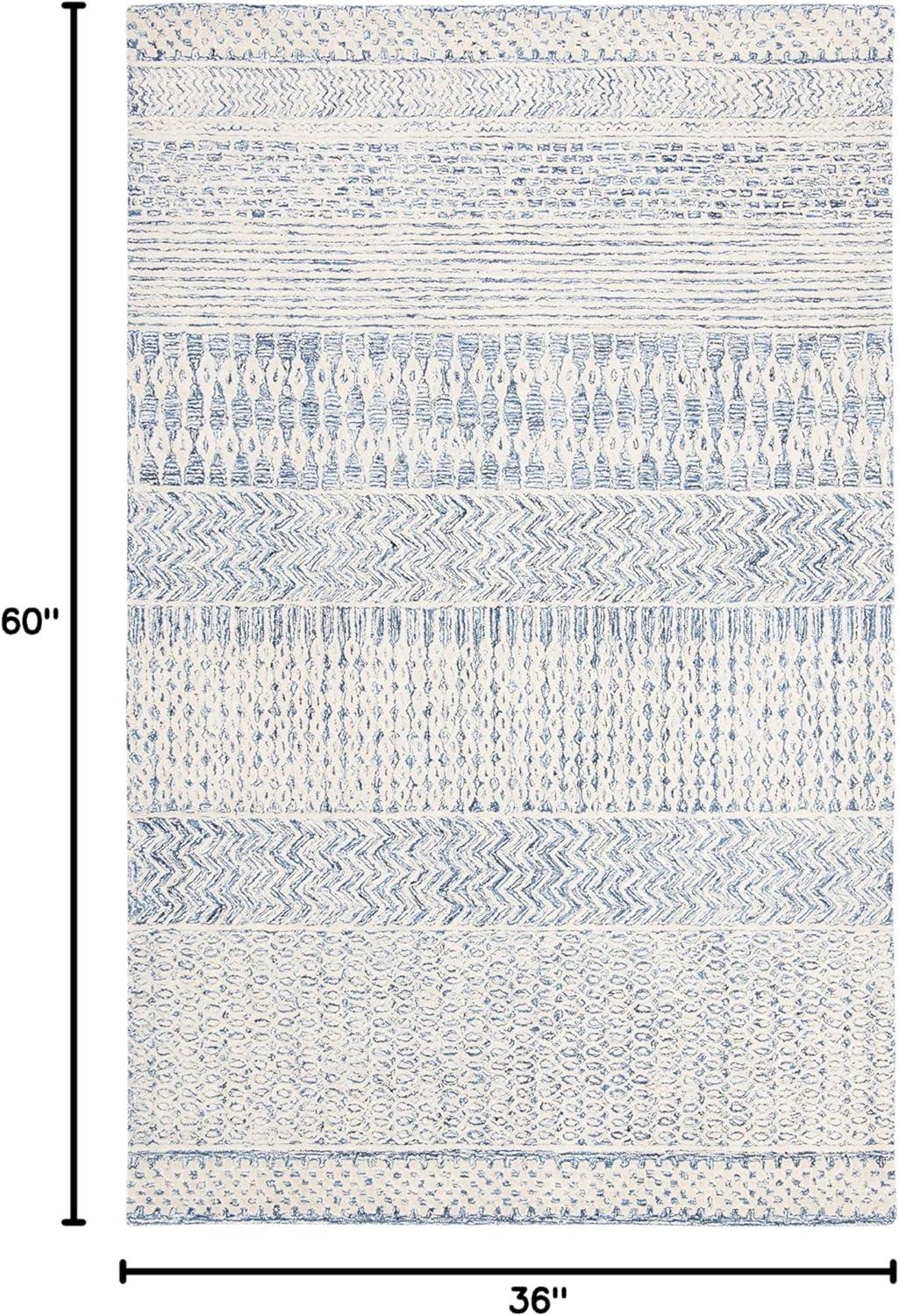 Glamour GLM538 Hand Tufted Indoor Accent Rug - Navy/Ivory - 3'x5' - Safavieh