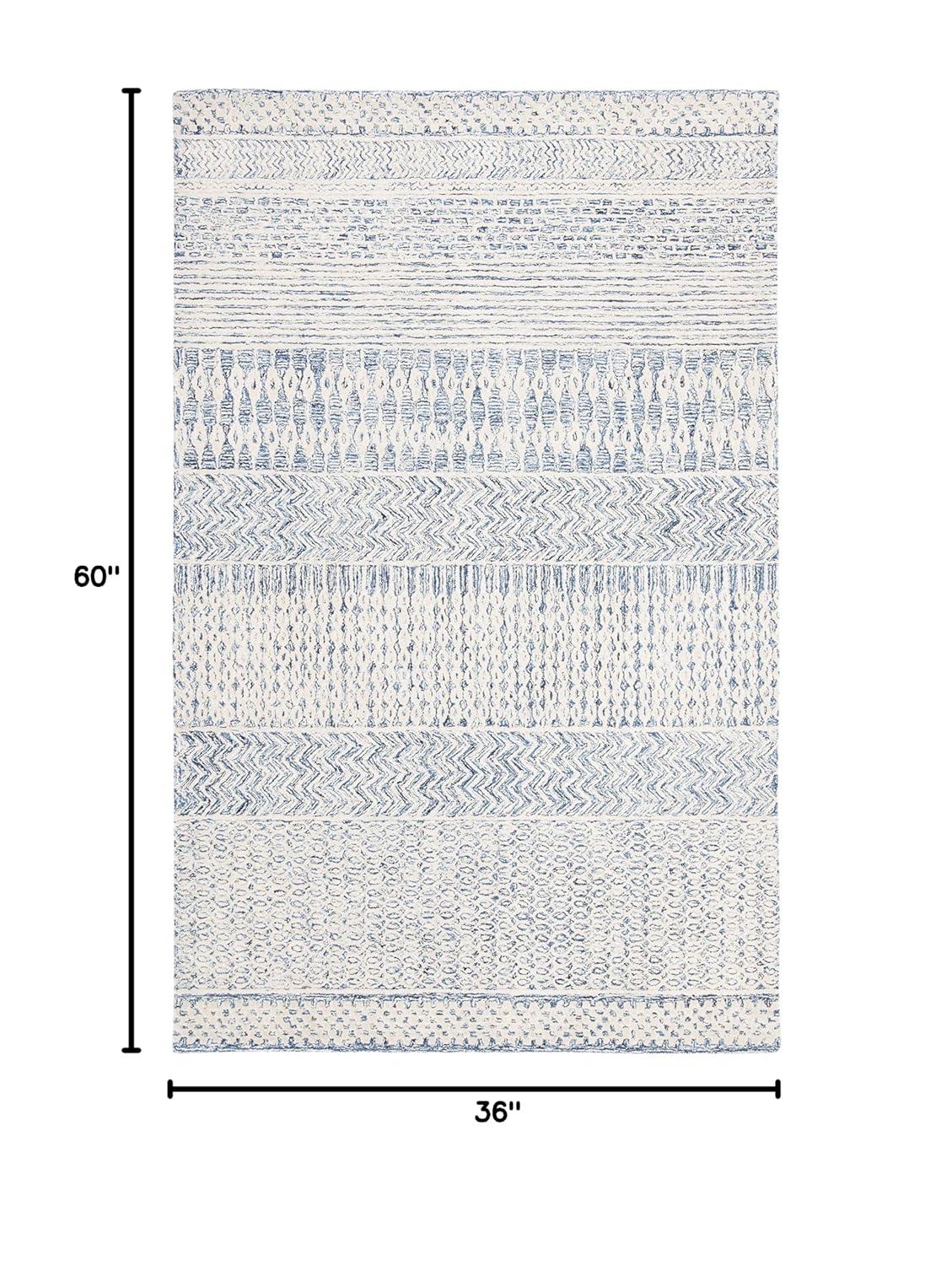 Glamour GLM538 Hand Tufted Indoor Accent Rug - Navy/Ivory - 3'x5' - Safavieh