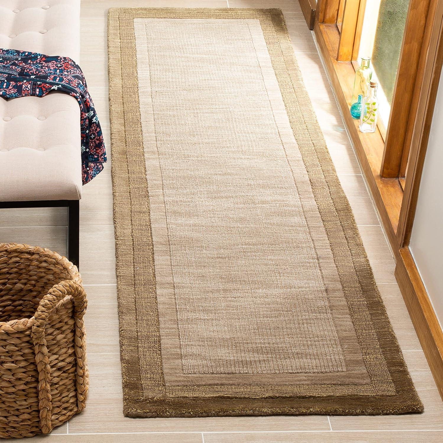 Impressions IM821 Hand Loomed Runner Rug - Beige/Brown - 2'3"x8' - Safavieh
