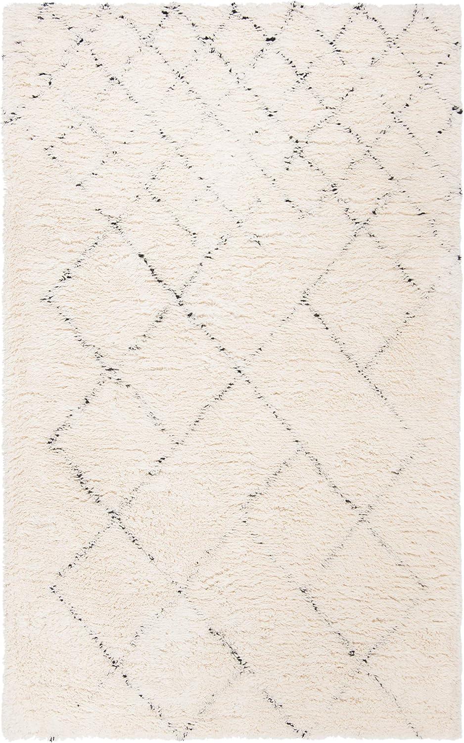 Casablanca CSB914 Hand Tufted Area Rug - Ivory/Black - 8'x10' - Safavieh.