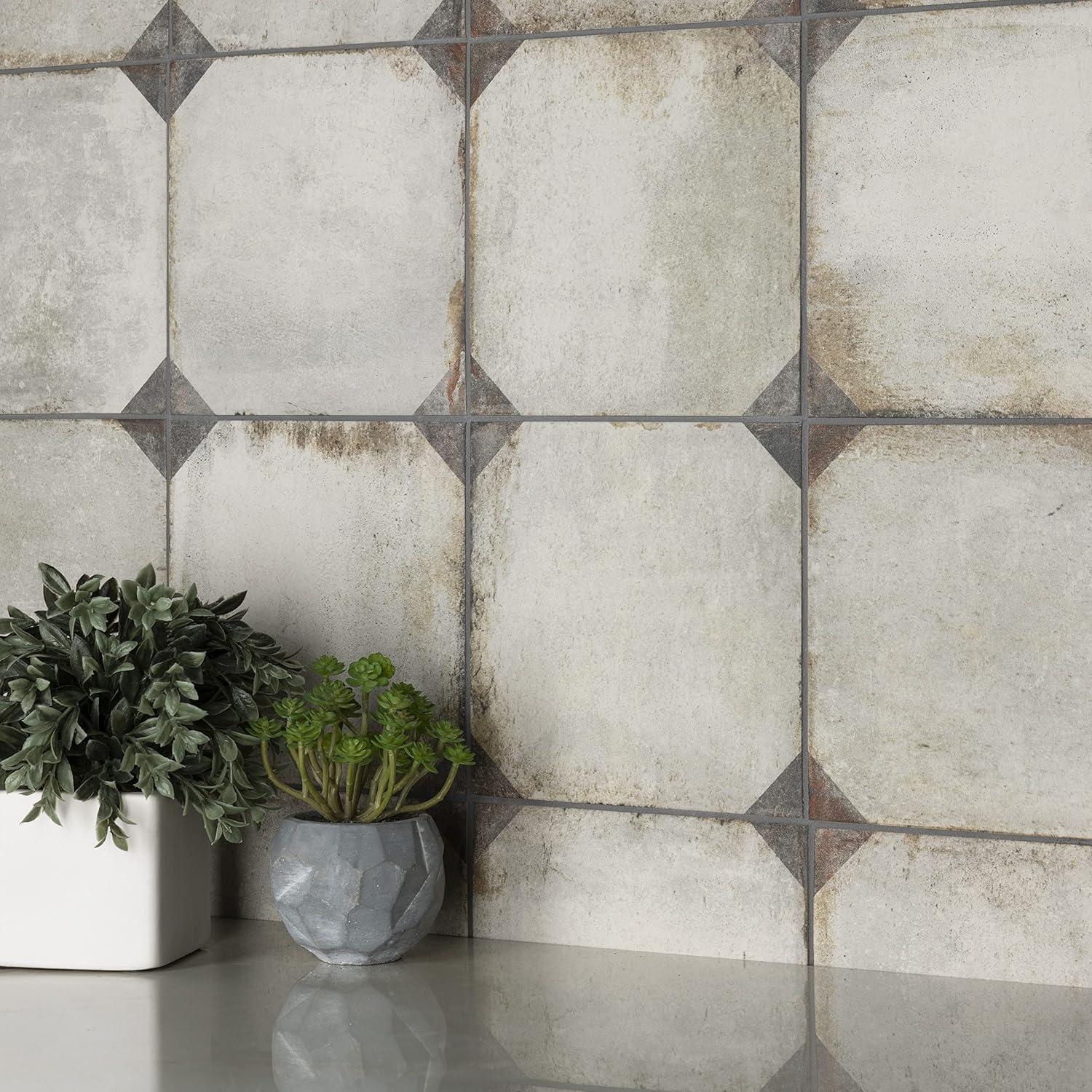 Rustic Beige and Gray Porcelain Floor and Wall Tile