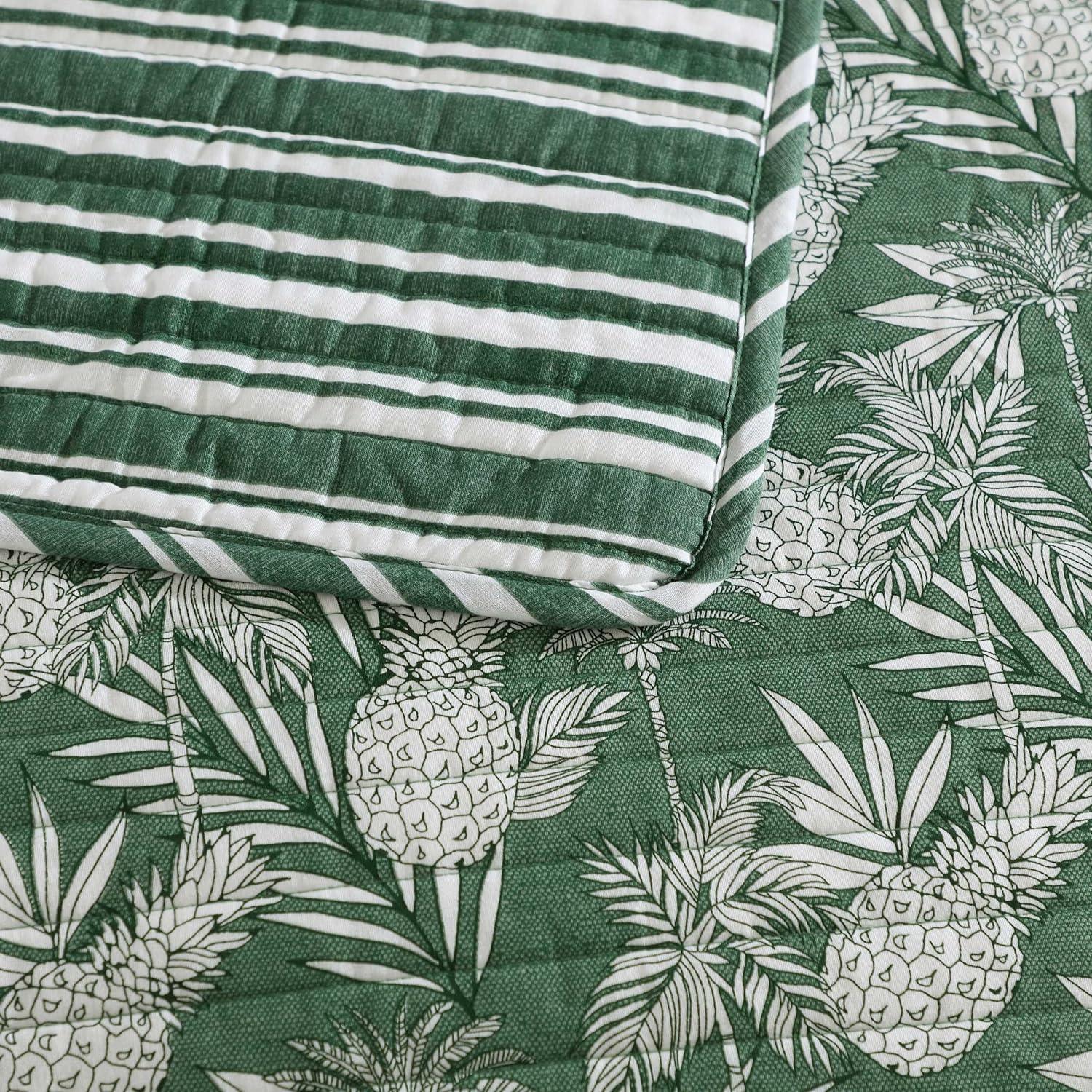 Tommy Bahama Home Pineapple Venture Tropical Cotton Floral Quilt Set