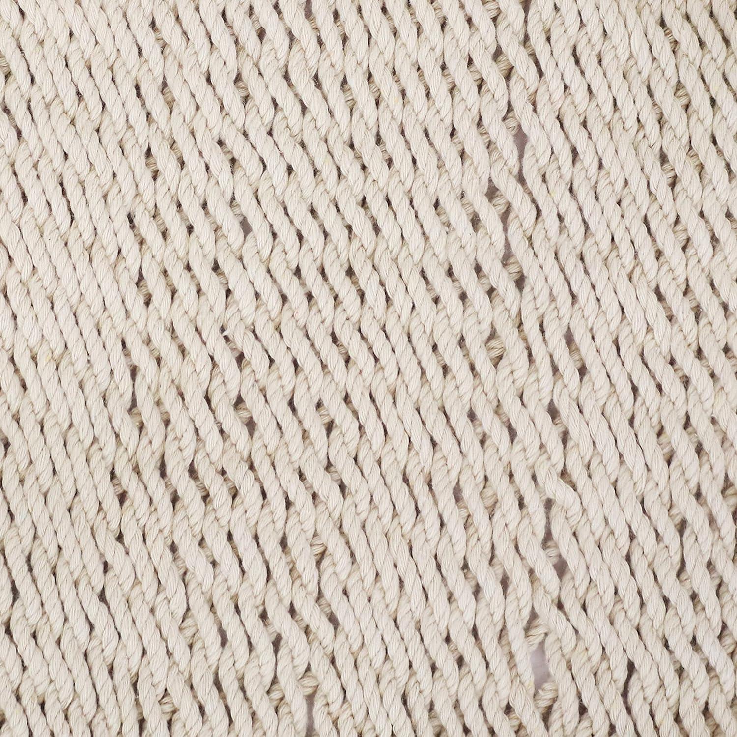 Sunnydaze Heavy-Duty 2-Person Woven Polyester Style Hammock with Crocheted edges and Wooden Spreader Bars - 600 lb Weight Capacity - Natural