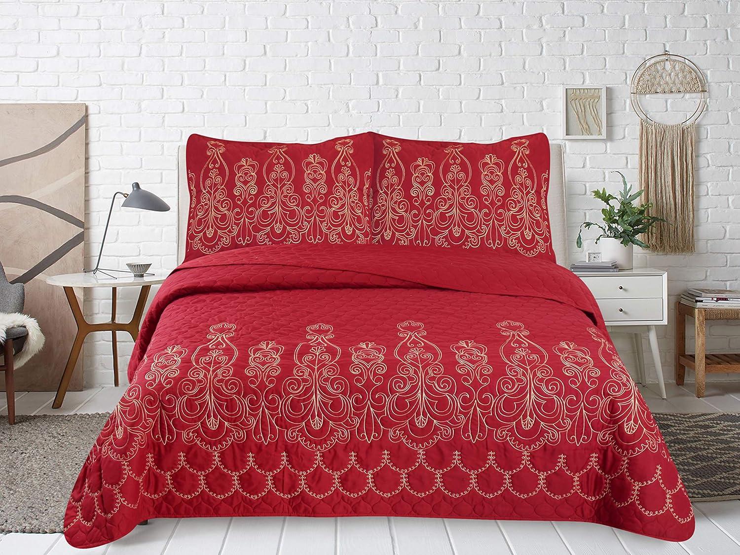 Marina Decoration Marina Elegant Ultra Soft Reversible Quilt Set & Reviews | Wayfair
