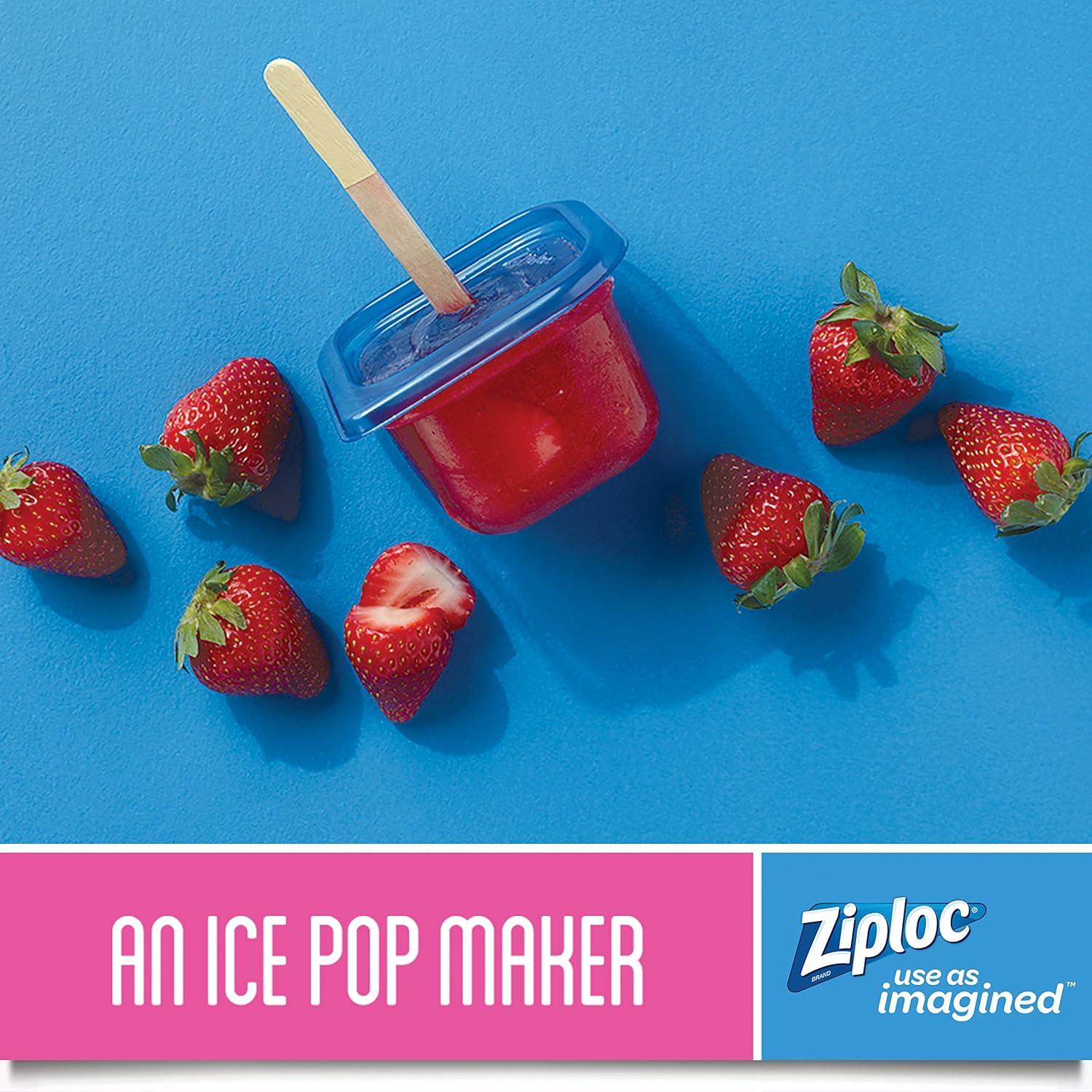 Ziploc® Brand, Food Storage Containers with Lids, Smart Snap Technology, Large Rectangle, 2 ct