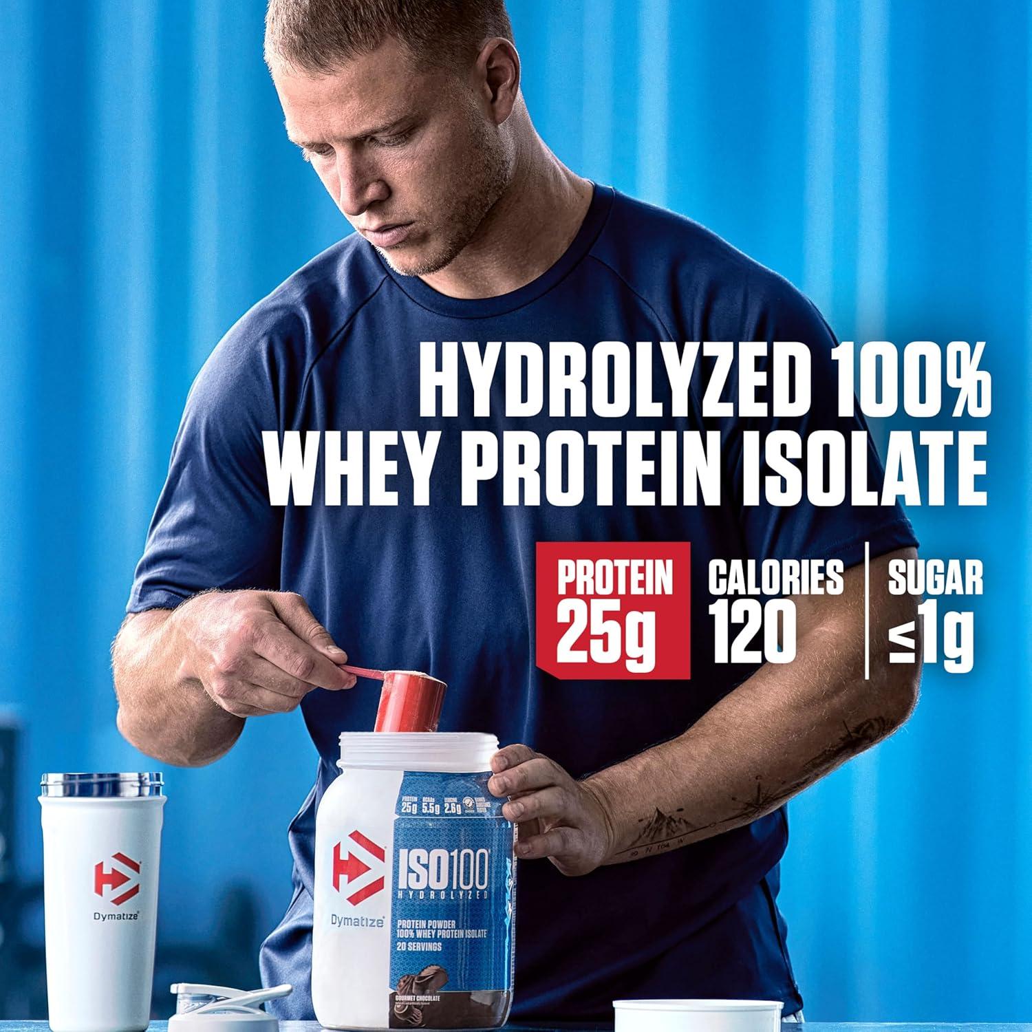 Dymatize ISO100 Hydrolyzed Whey Isolate Protein Powder, Cookies & Cream, 20 Servings