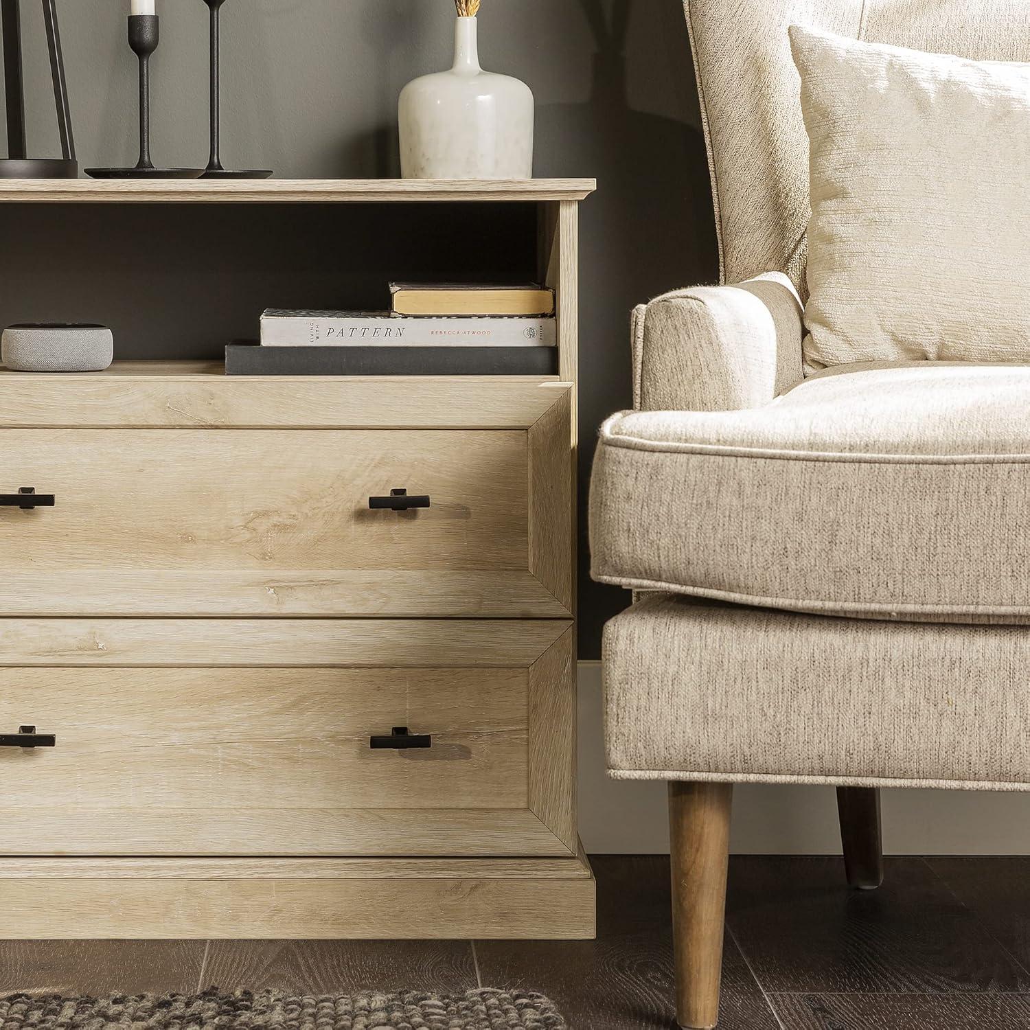 Clyde Classic 2-Drawer Nightstand Set in White Oak