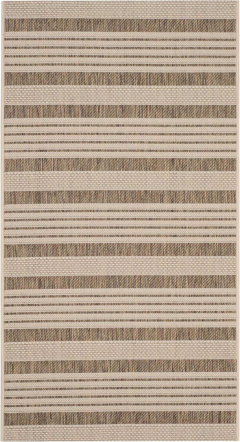 Courtyard CY6062 Power Loomed Indoor/Outdoor Accent Rug - Brown/Bone - 2'x3'7" - Safavieh.