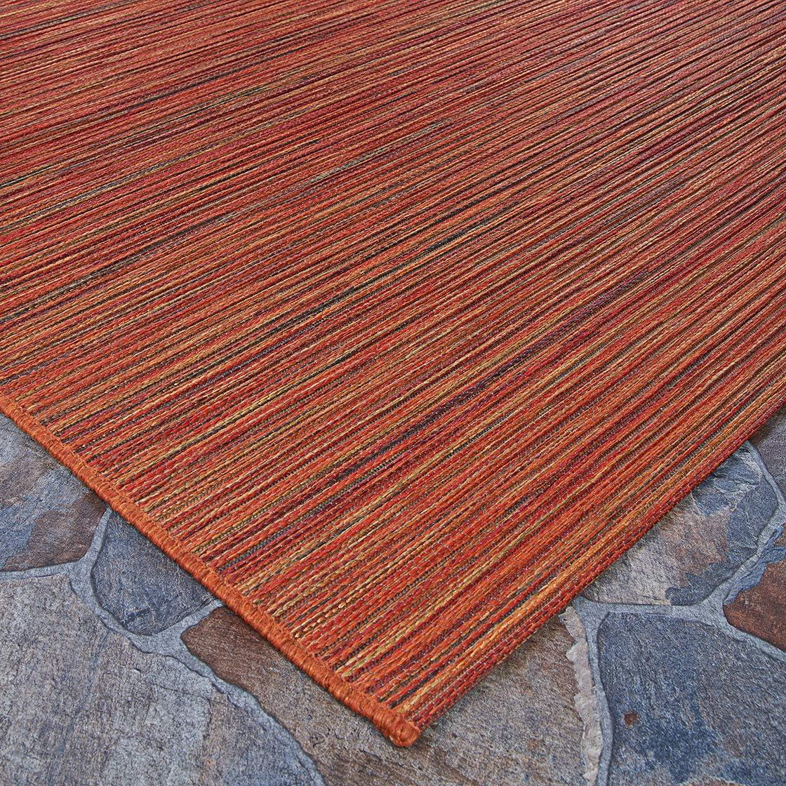 Couristan Cape Hinsdale Indoor / Outdoor Area Rug, Crimson-Multicolor, 5'3" x 7'6"