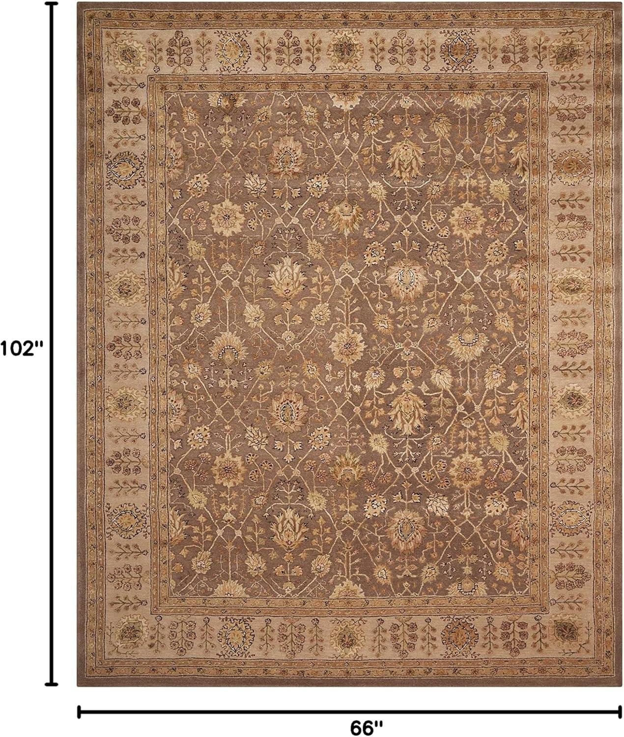 Nourison  Hand-tufted Area Rug Taupe 5'6" x 8'6" Contains Latex Silk, Wool Nature 5' x 8' Indoor Brown