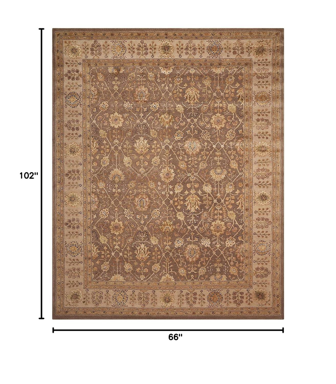 Nourison  Hand-tufted Area Rug Taupe 5'6" x 8'6" Contains Latex Silk, Wool Nature 5' x 8' Indoor Brown