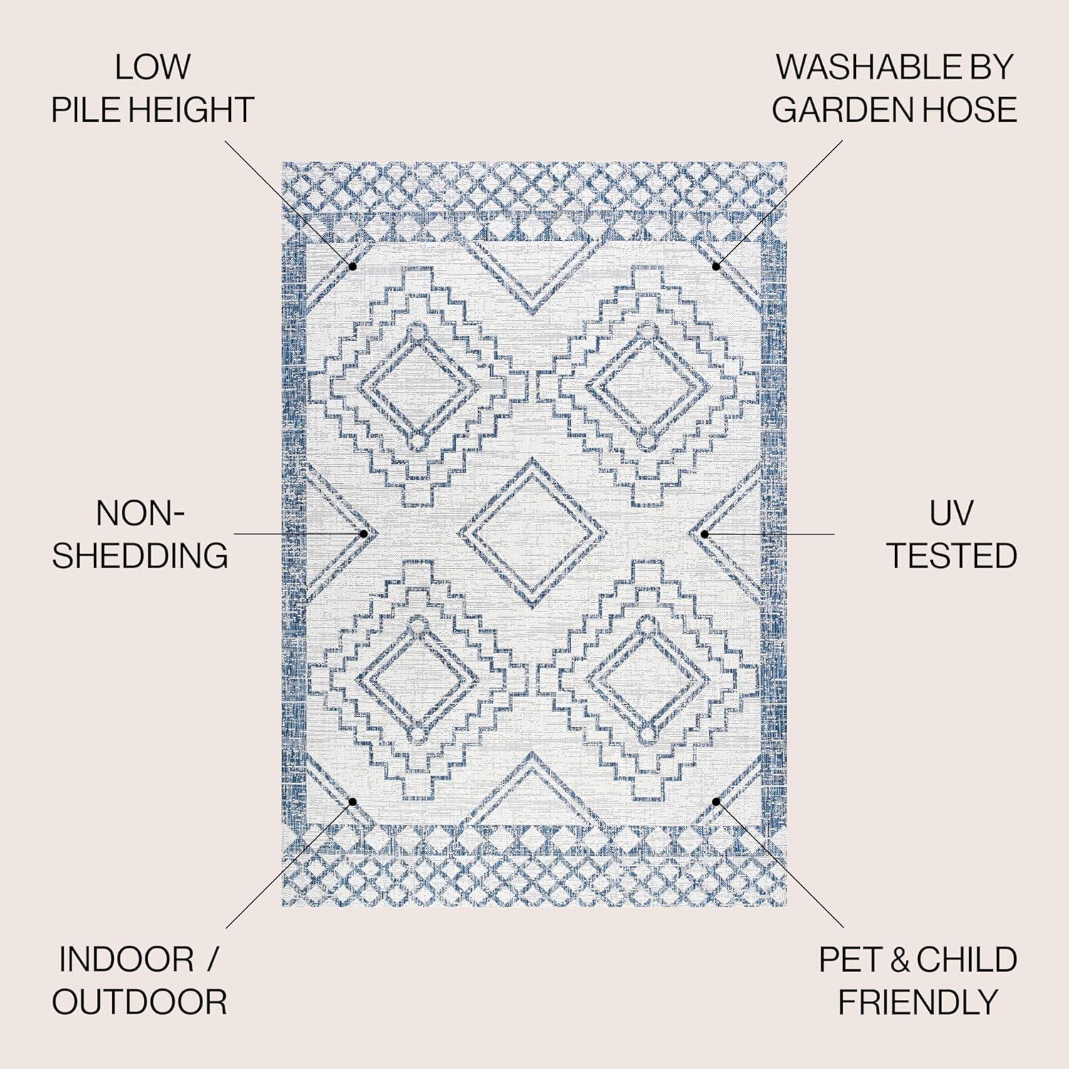 Marokko Diamond  Medallion Indoor/Outdoor Area Rug - JONATHAN Y